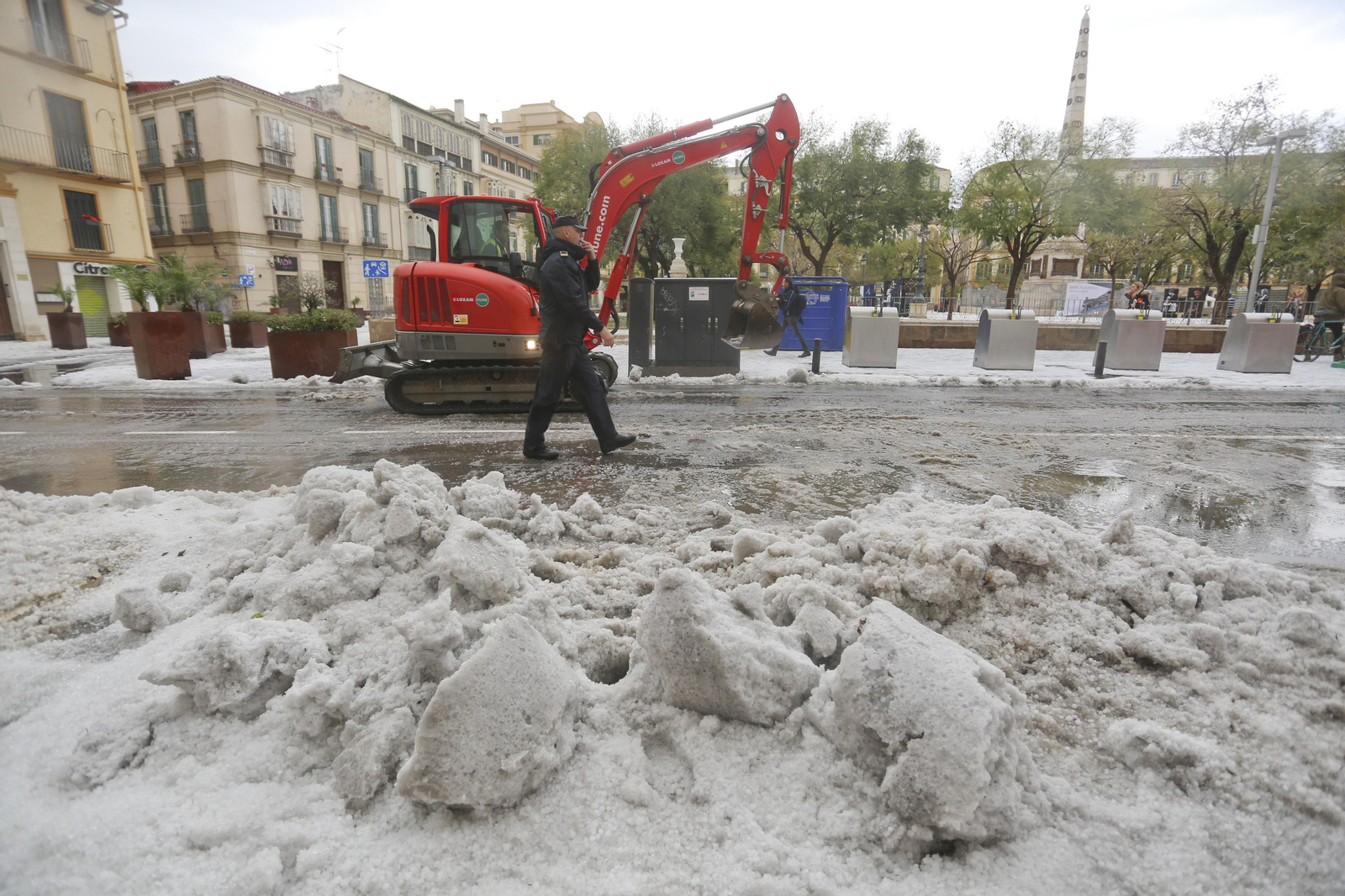 Fotos de la fuerte granizada registrada en Málaga