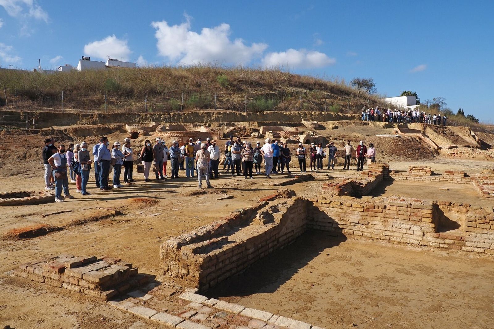 Una de las visitas al Puerto Histórico de Palos de la Frontera.