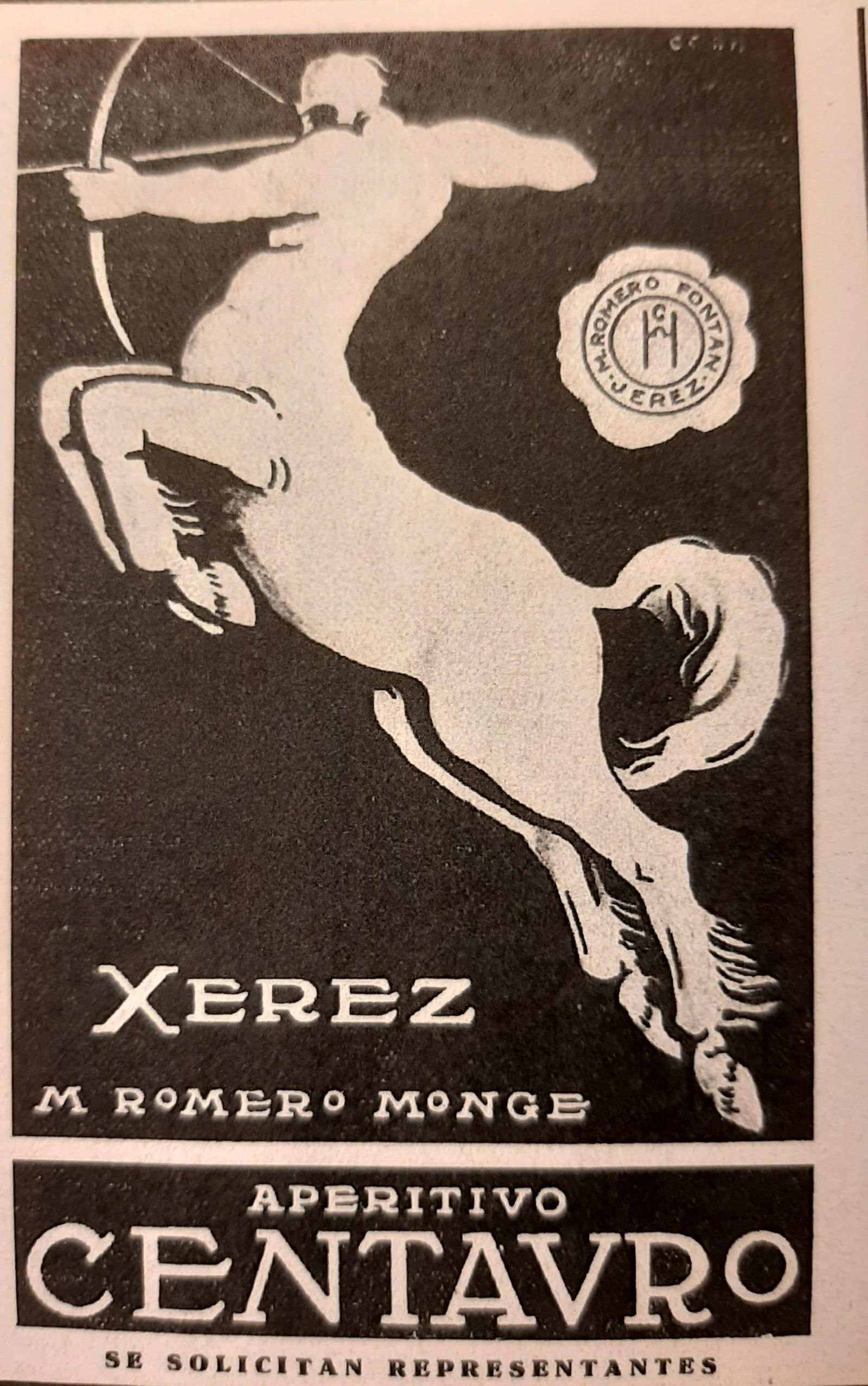 Cartel de Carlos González Ragel para M. Romero Monge.