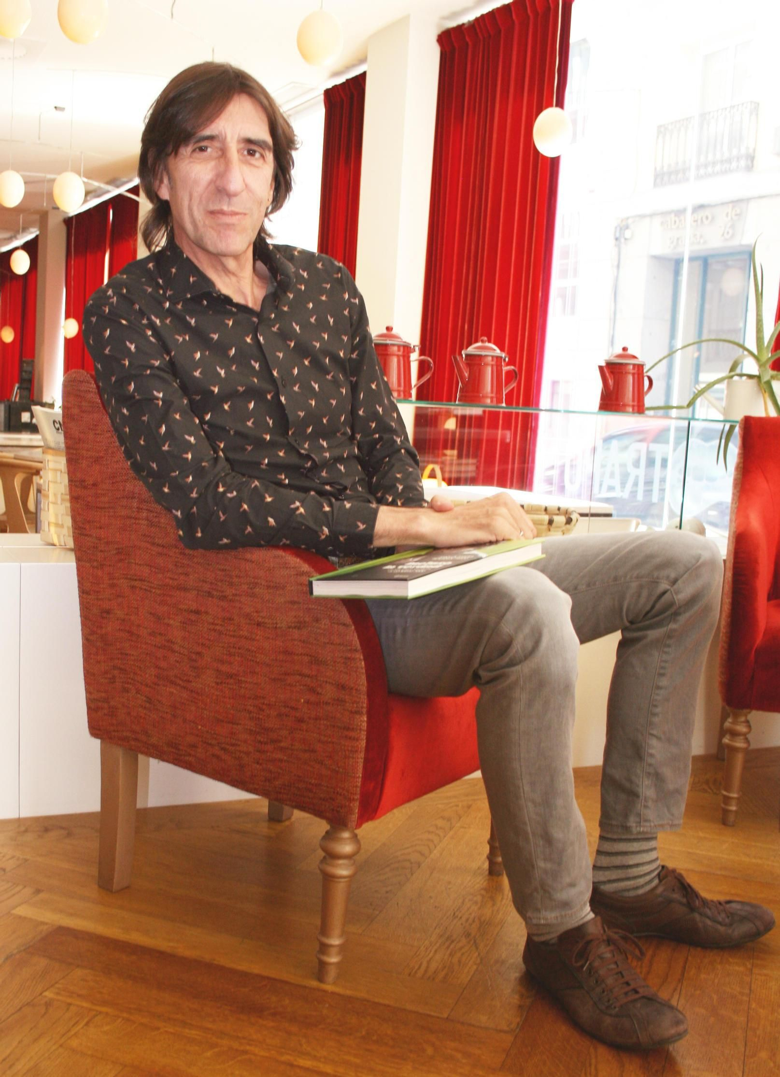 Benjamín Prado durante la entrevista