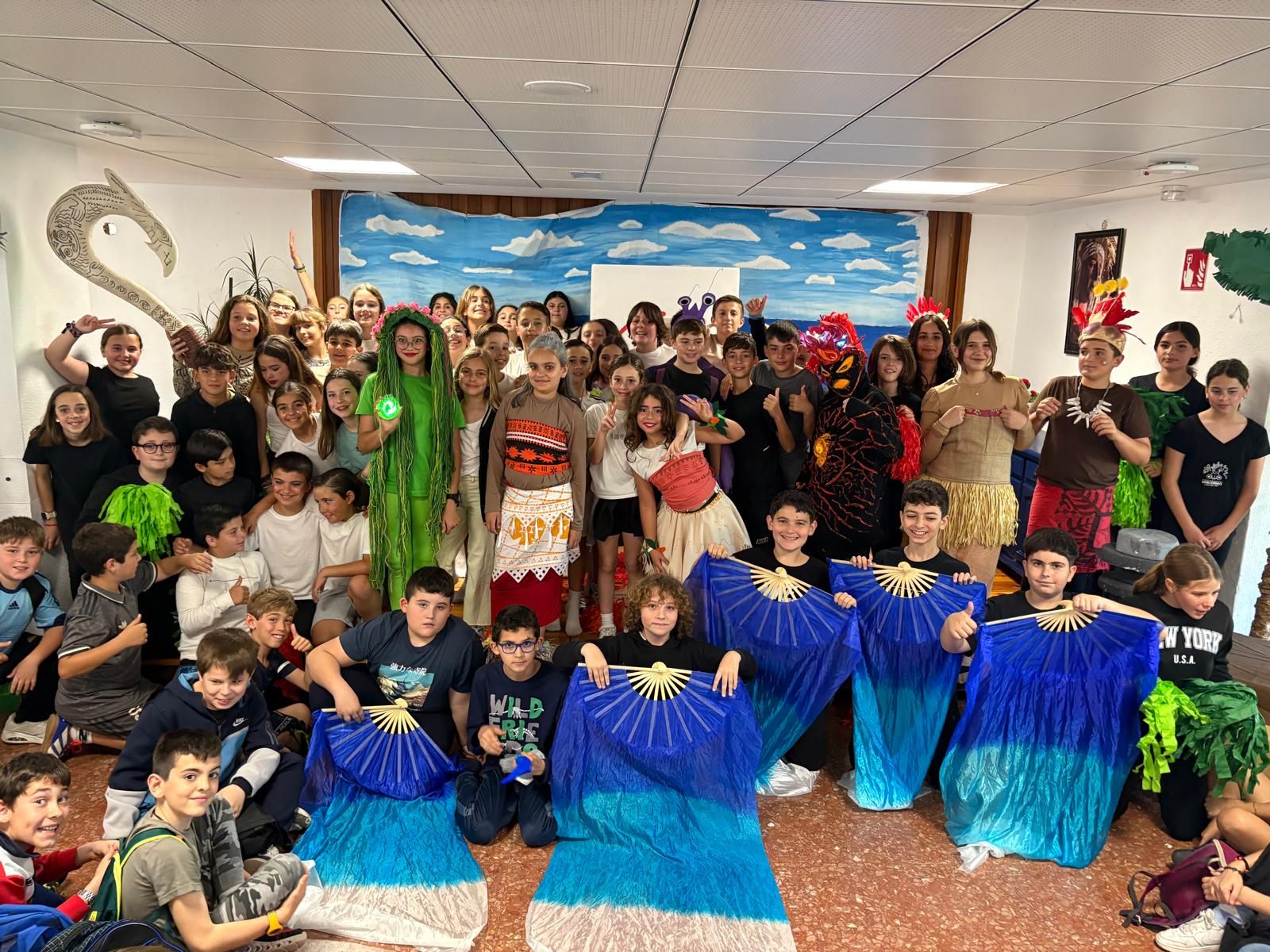 La representación teatral de Vaiana, realizada por el alumnado.