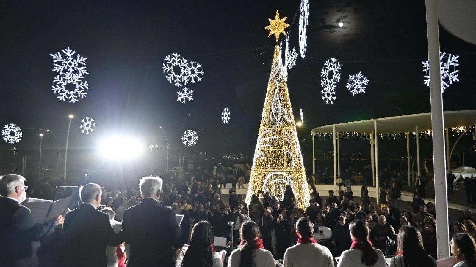 Inauguración navideña del Puerto de Huelva.