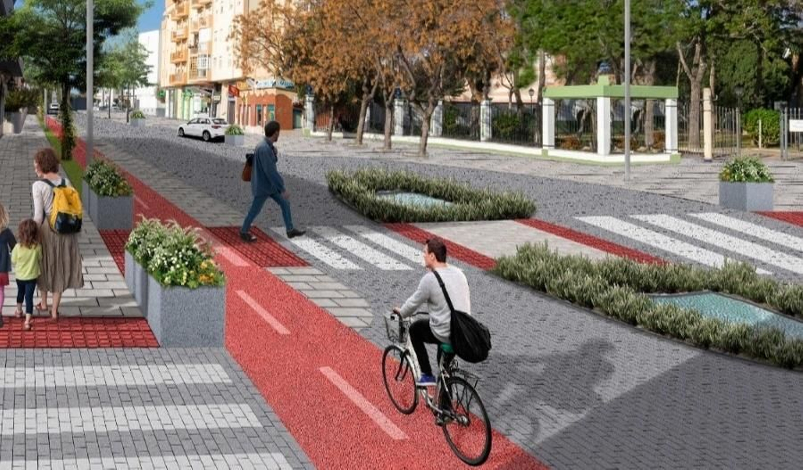 Imagen difundida por el Ayuntamiento de Rota que muestra la remodelación proyectada en la avenida María Auxiliadora.