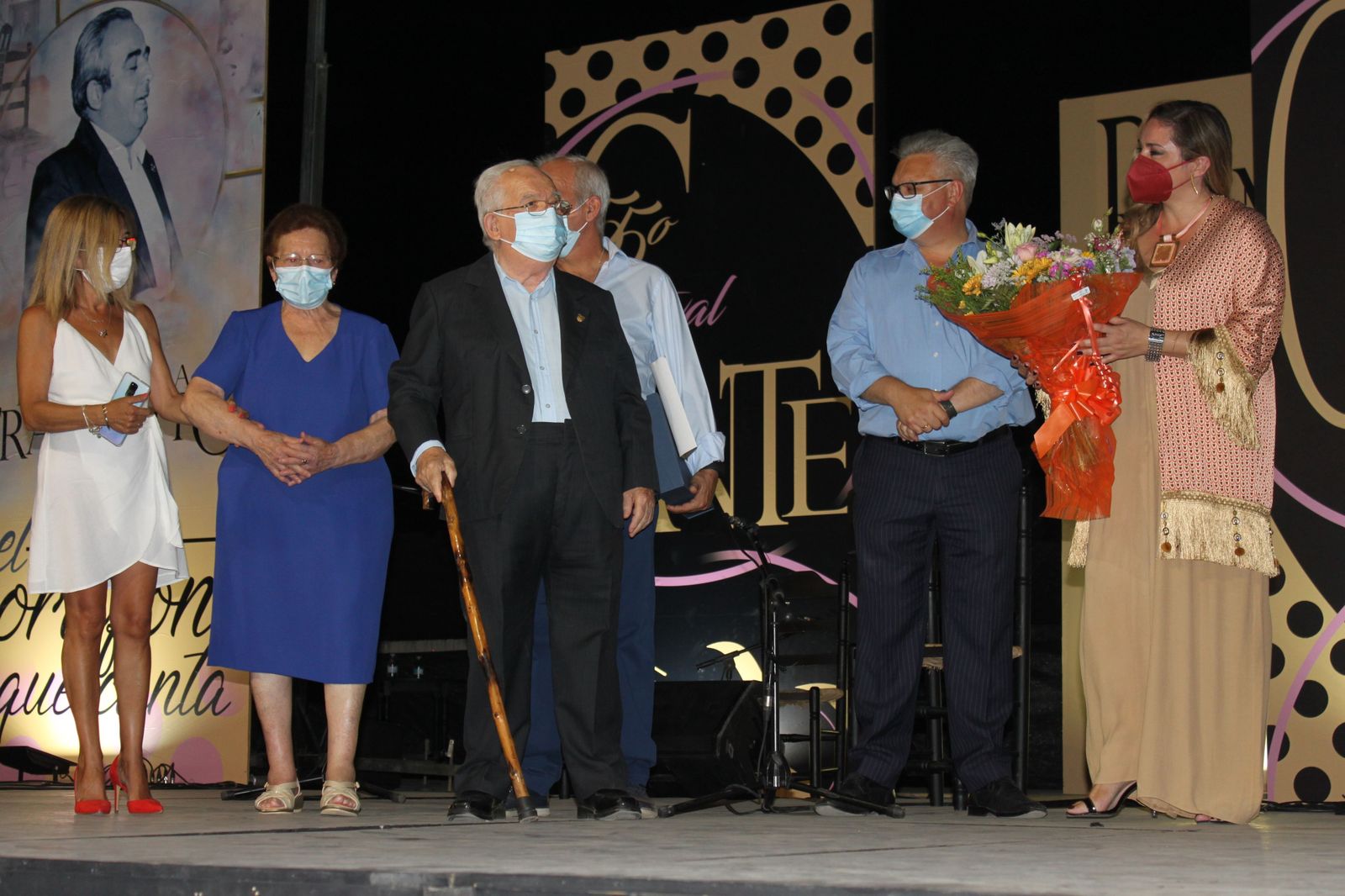 Homenaje a 'Frasquito' durante el festival.