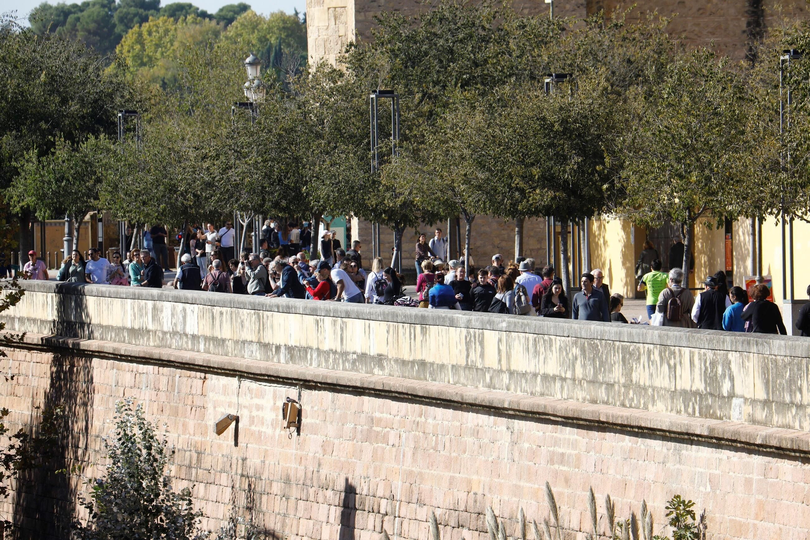 Las imágenes de Córdoba repleta de turistas en el Puente de los Santos