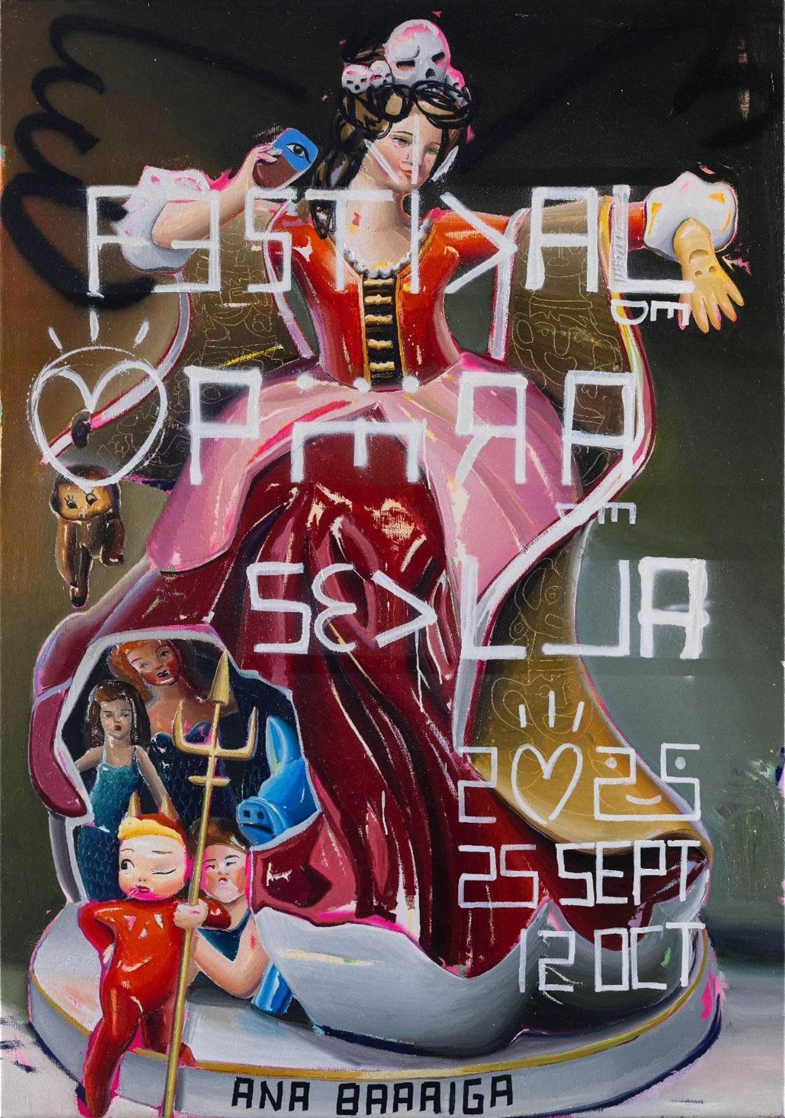 Cartel de la Ópera de Sevilla, realizado por Ana Barriga.