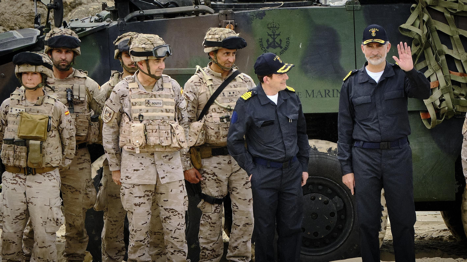 El Rey Felipe VI en las maniobras Flotex 2022