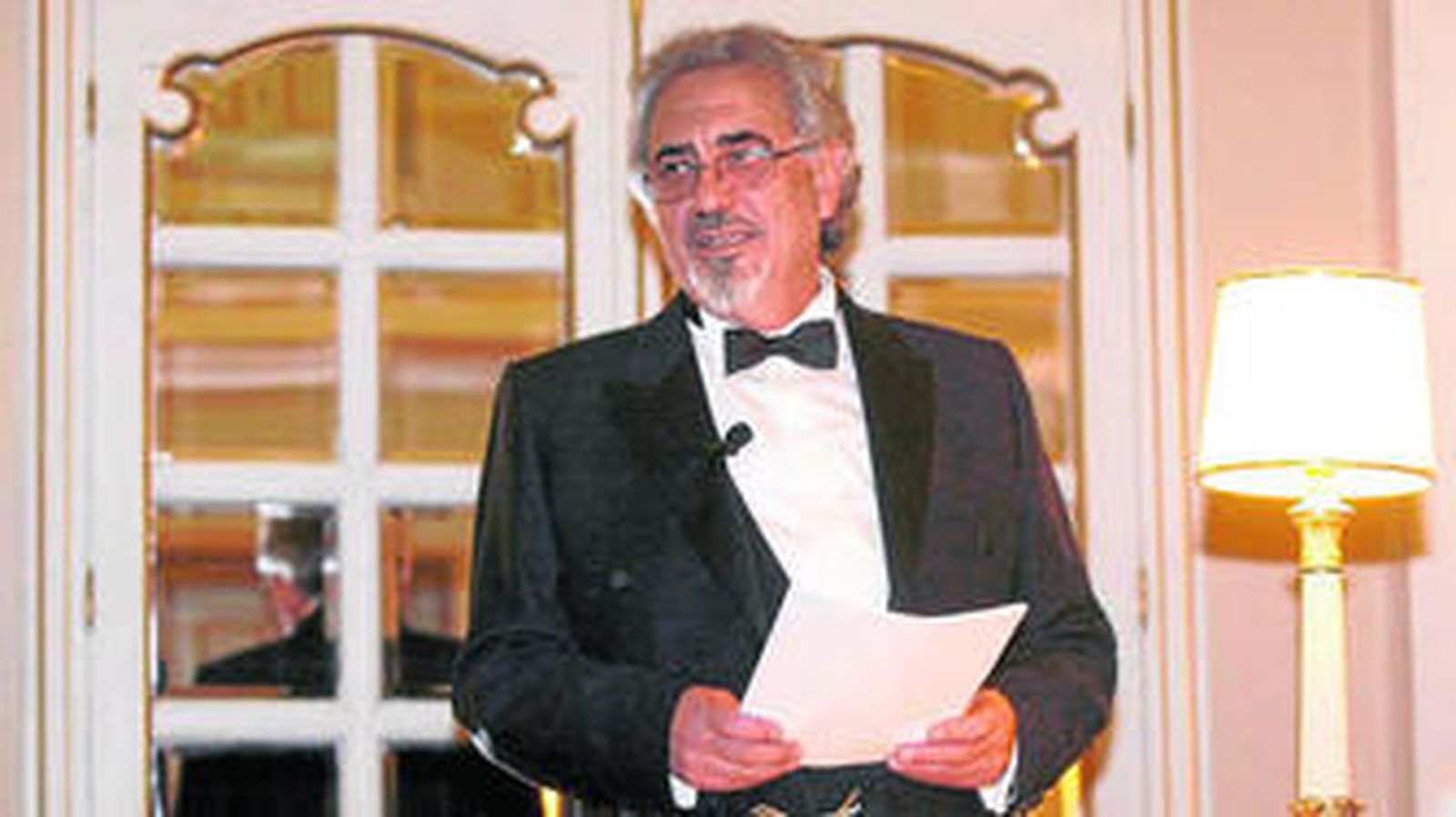 El catedrático de Historia Antigua de la Universidad de Barcelona durante su discurso de ingreso.