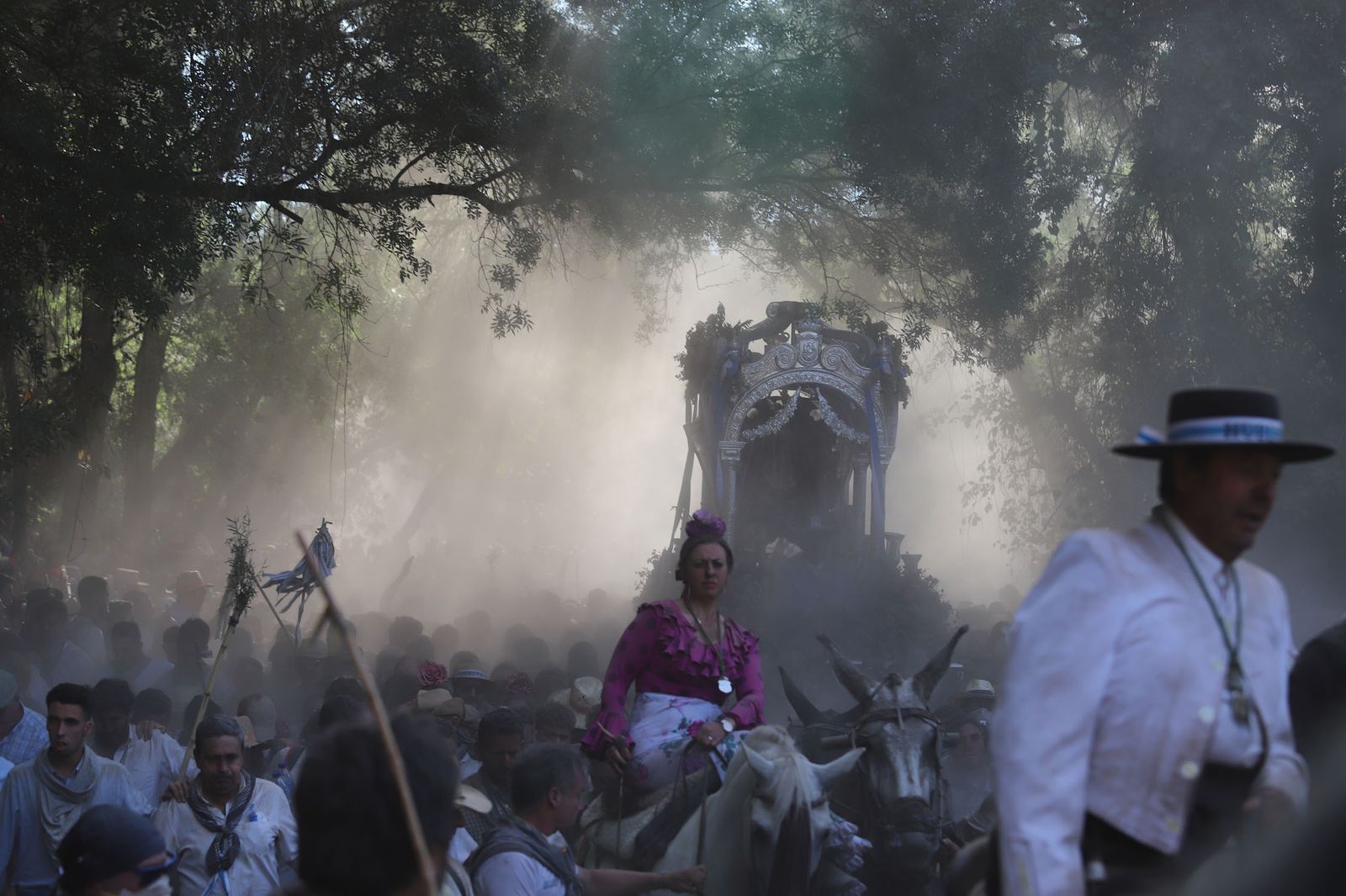 Imágenes de la Hermandad del Rocío de Huelva en la charca
