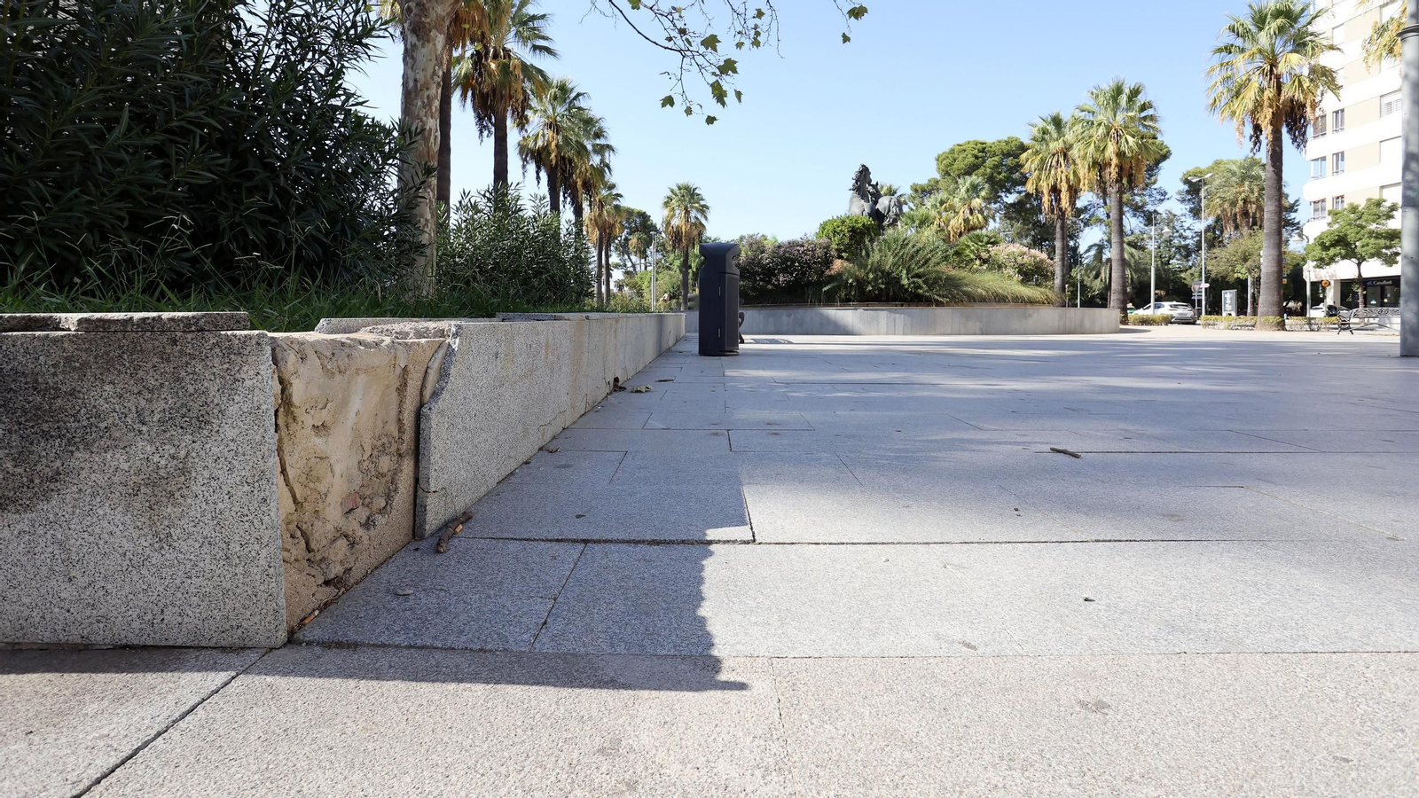 Así está la Plaza del Caballo, que va a ser adecentada por el Ayuntamiento de Jerez
