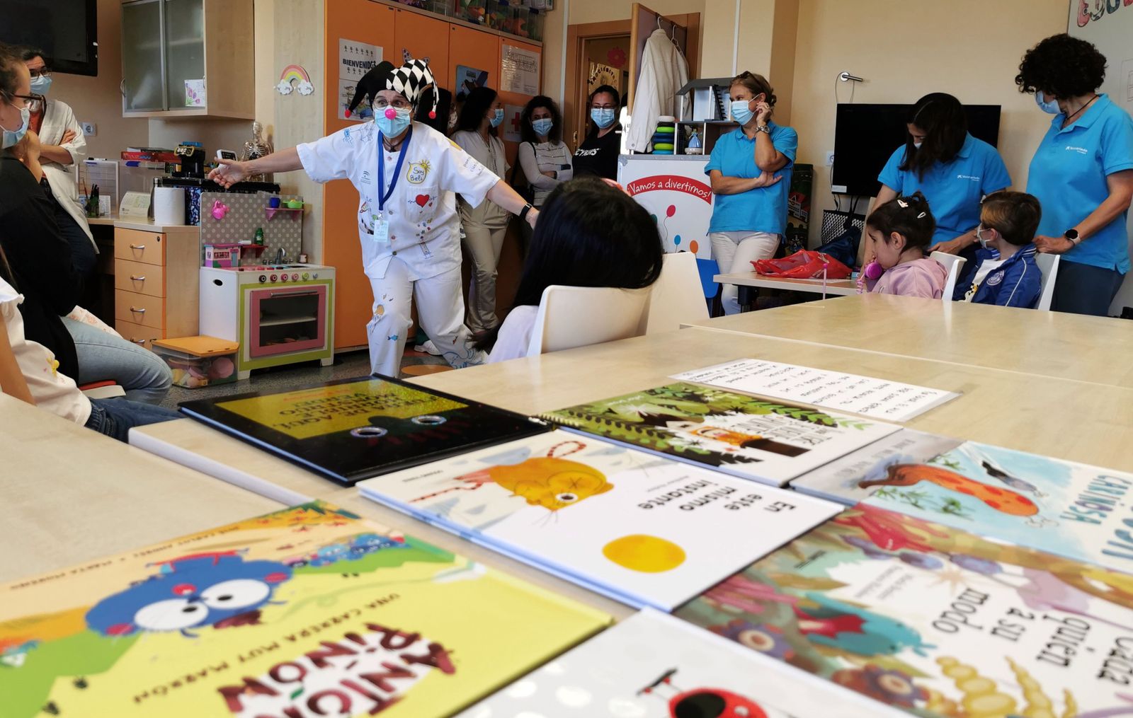 El aula hospitalaria de Valme donde se ha celebrado la actividad.
