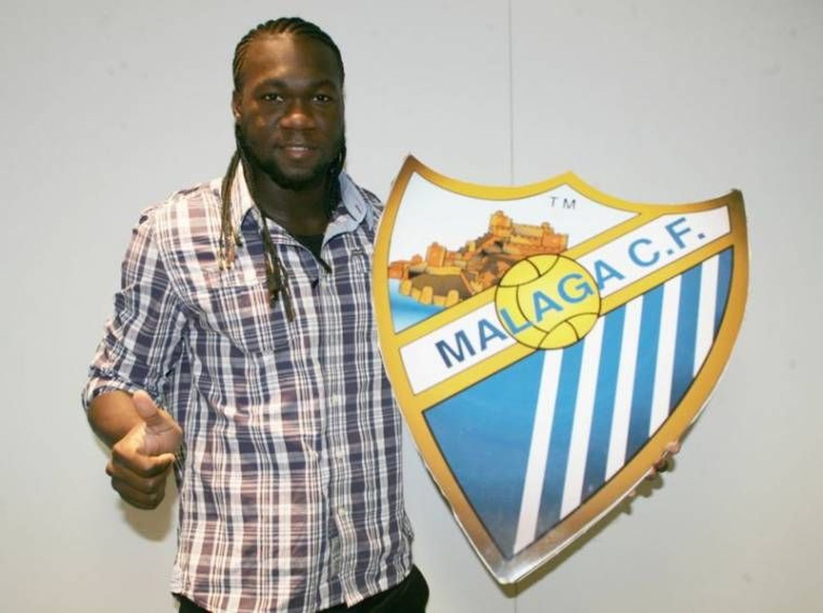 Caicedo, en su etapa en el Málaga CF