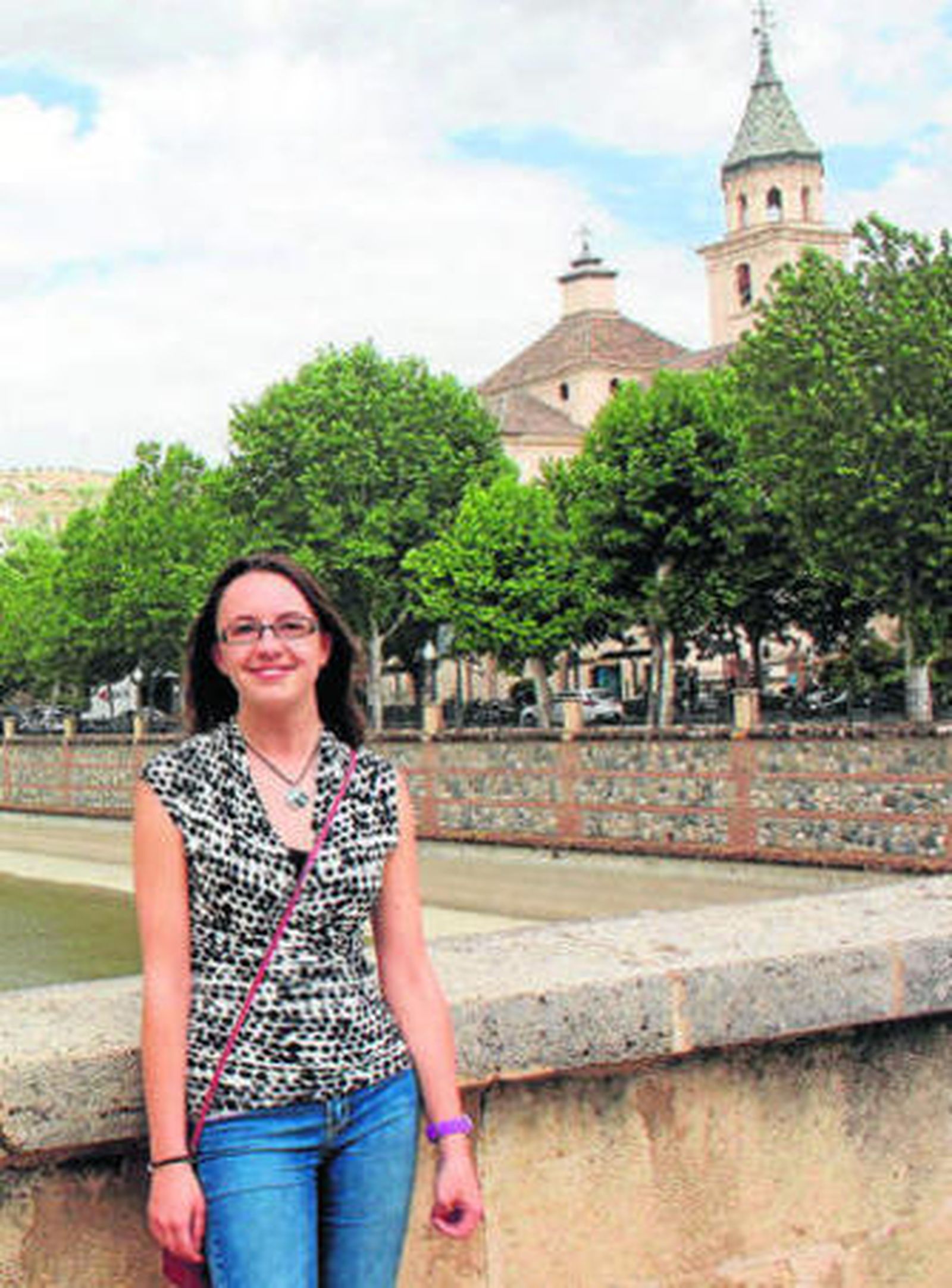Sofie Haines en el puente romano.