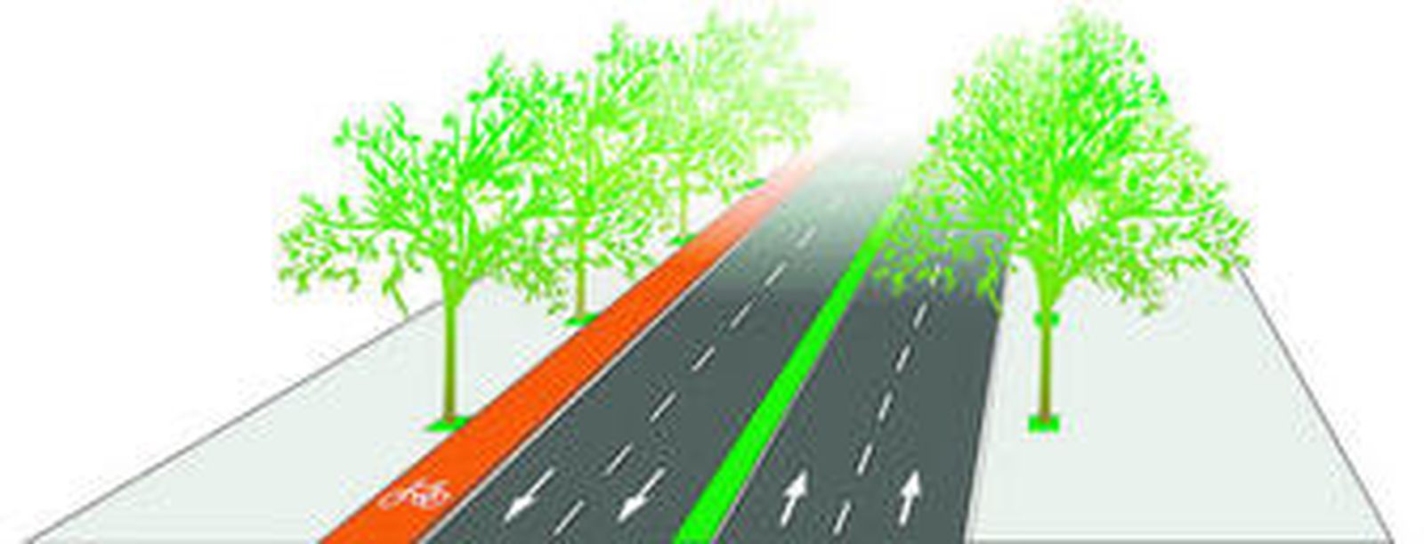 Infografía de la futura reurbanización de la calle Cómpeta una vez finalicen las obras del Metro.