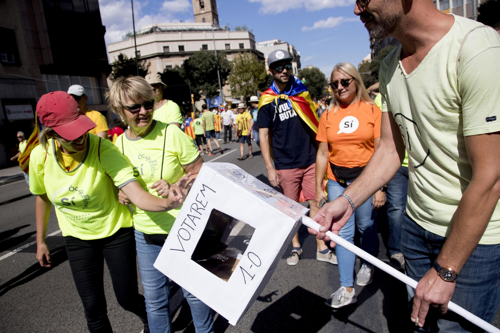 La manifestación independentista de la Diada, en imágenes