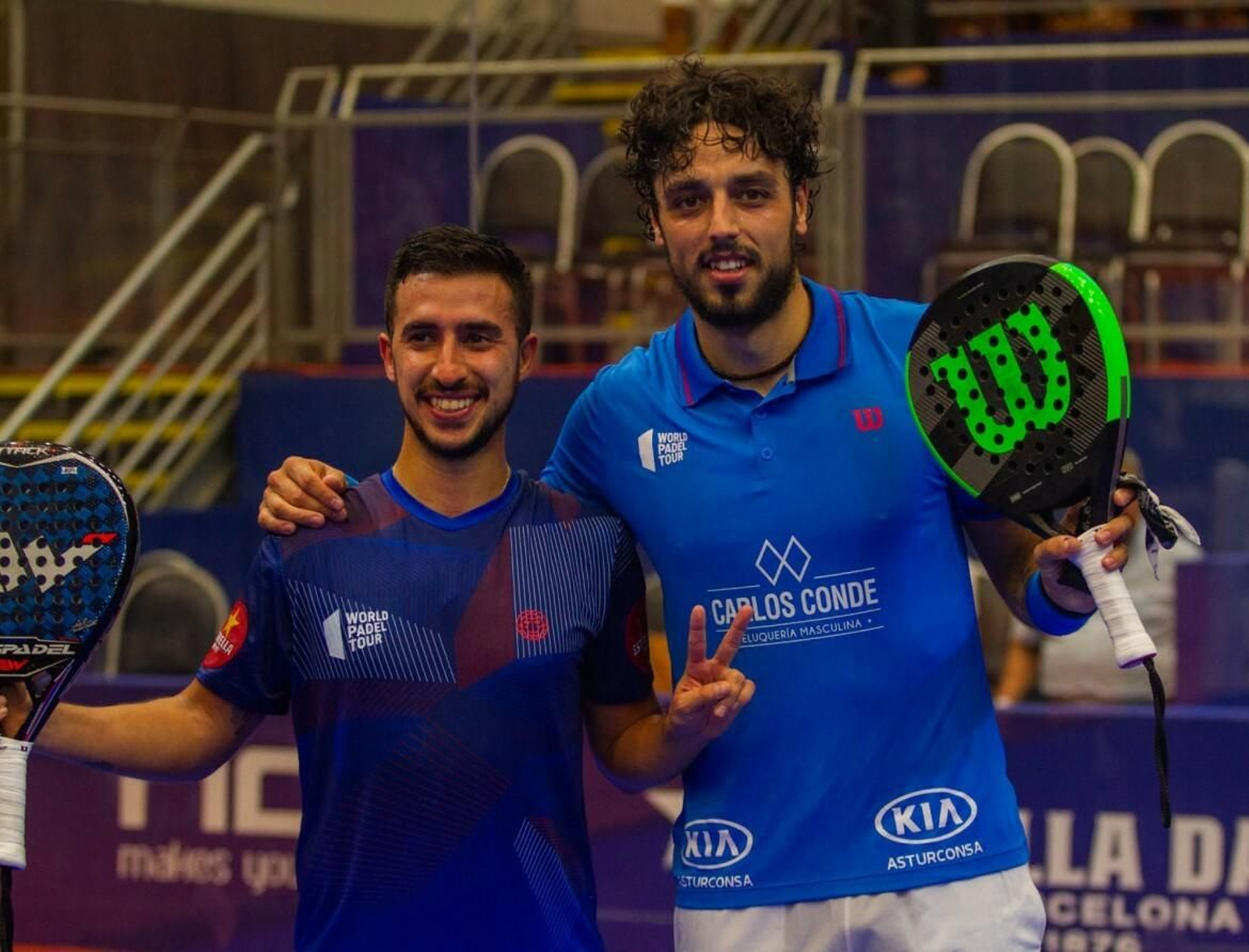 Cepero (i) y Lijó, muy felices tras eliminar a los primeros cabezas de serie.