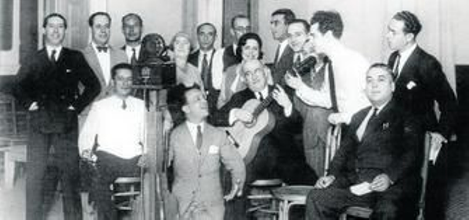 El Niño de Marchena junto a Ramón Montoya en una de sus primeras grabaciones, en los años 20.