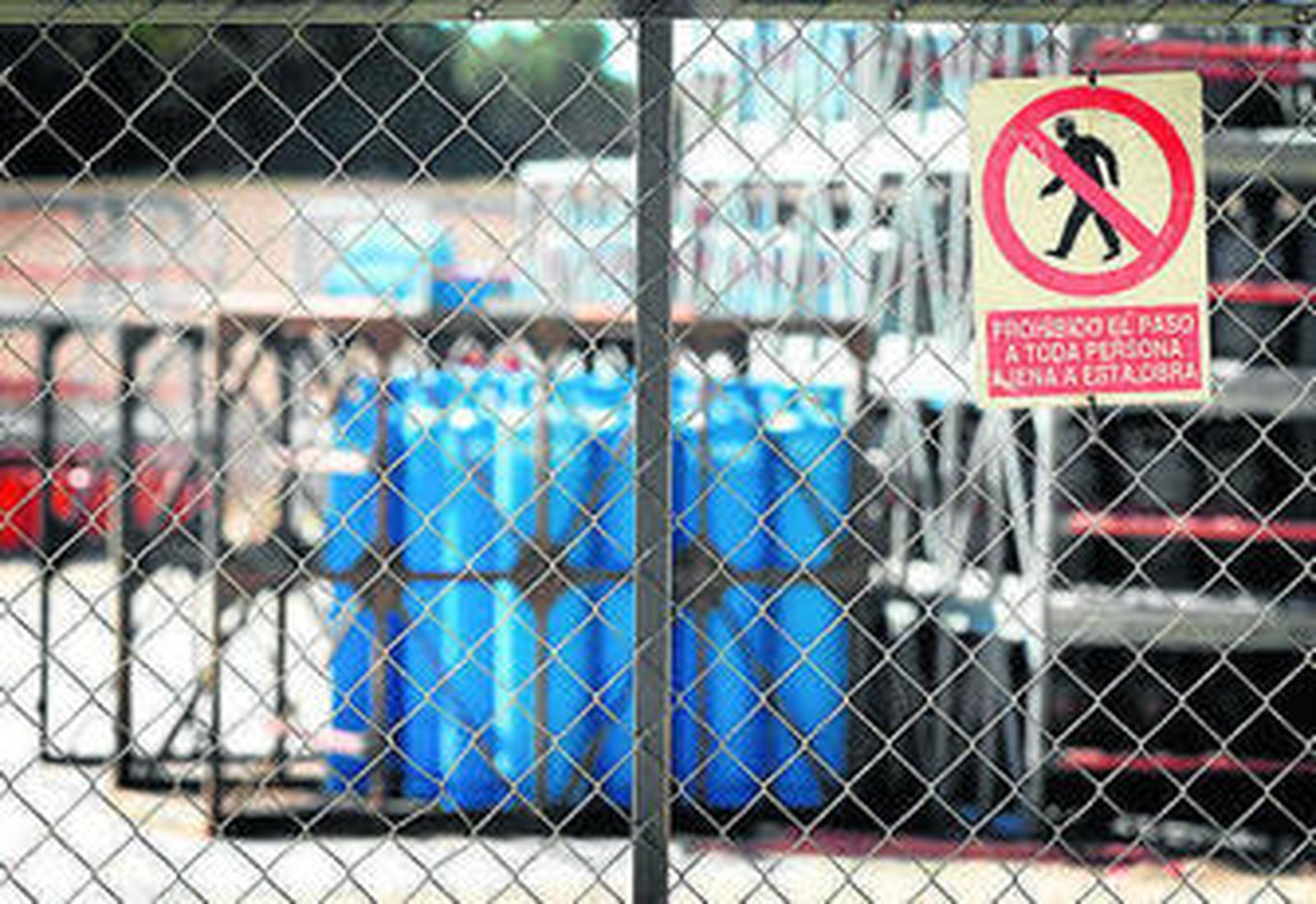 La planta donde se guardaban las bombonas, en La Barca.