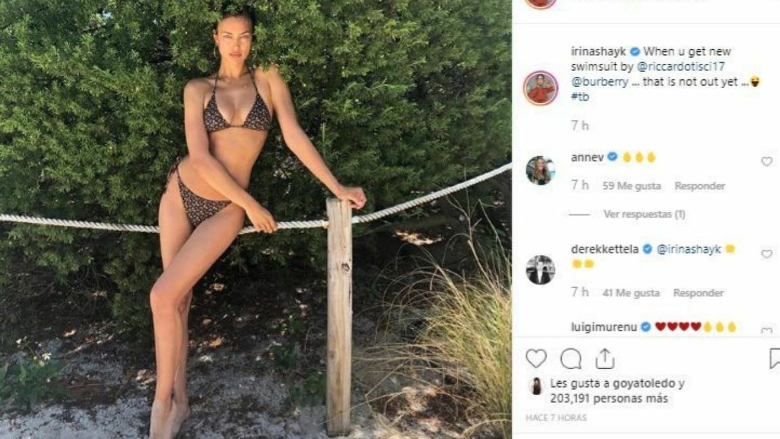 Publicación en Instagram.