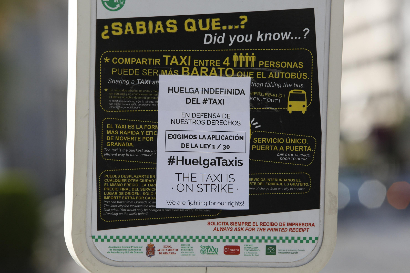 Cuartilla informativa de la huelga.