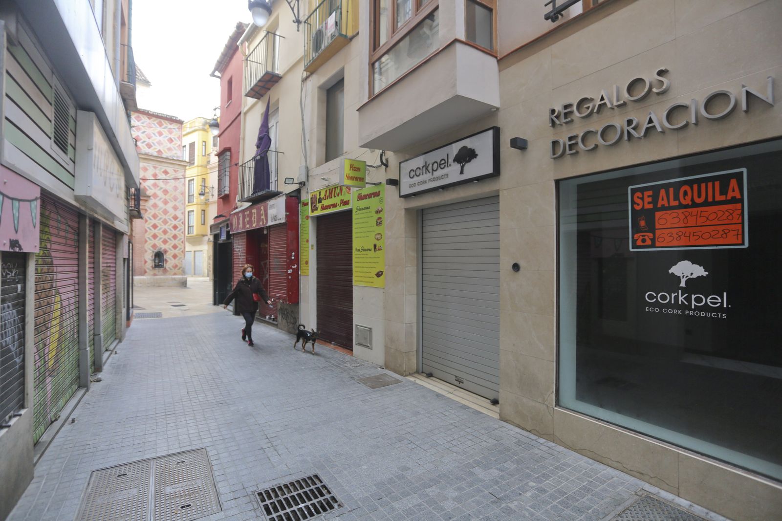 Málaga capital vive el primer día de su nuevo cierre