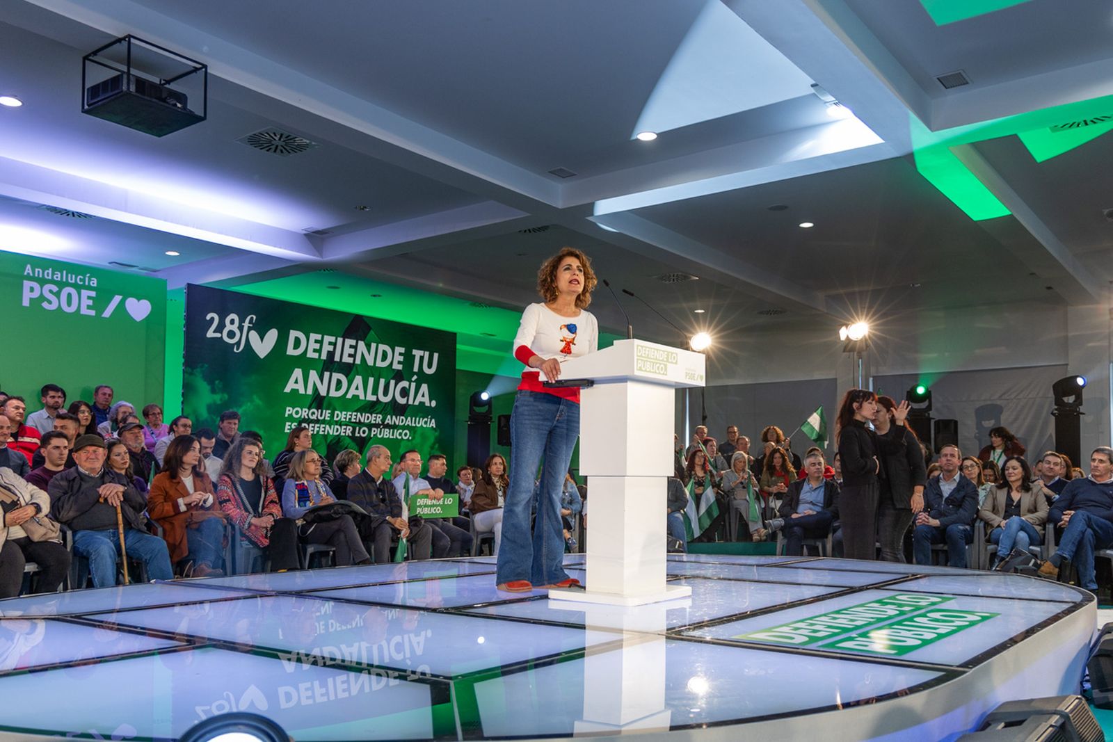 Acto en defensa de los servicios públicos para celebrar el 28F en Jaén