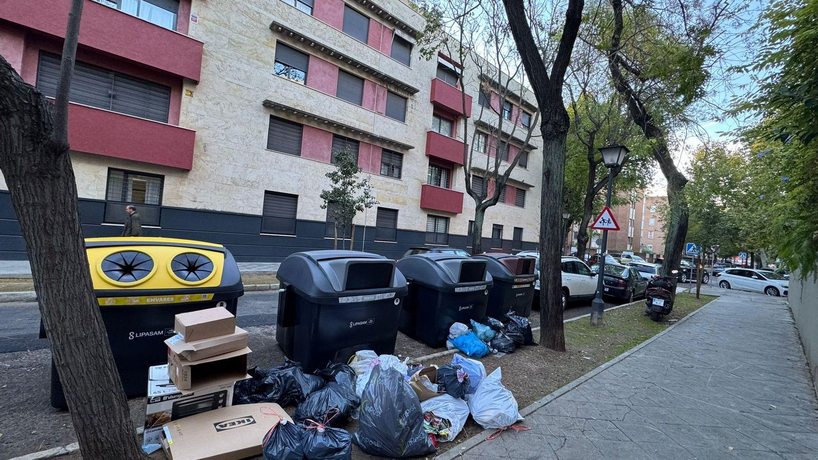 Las basuras fuera de los contenedores es una constante.