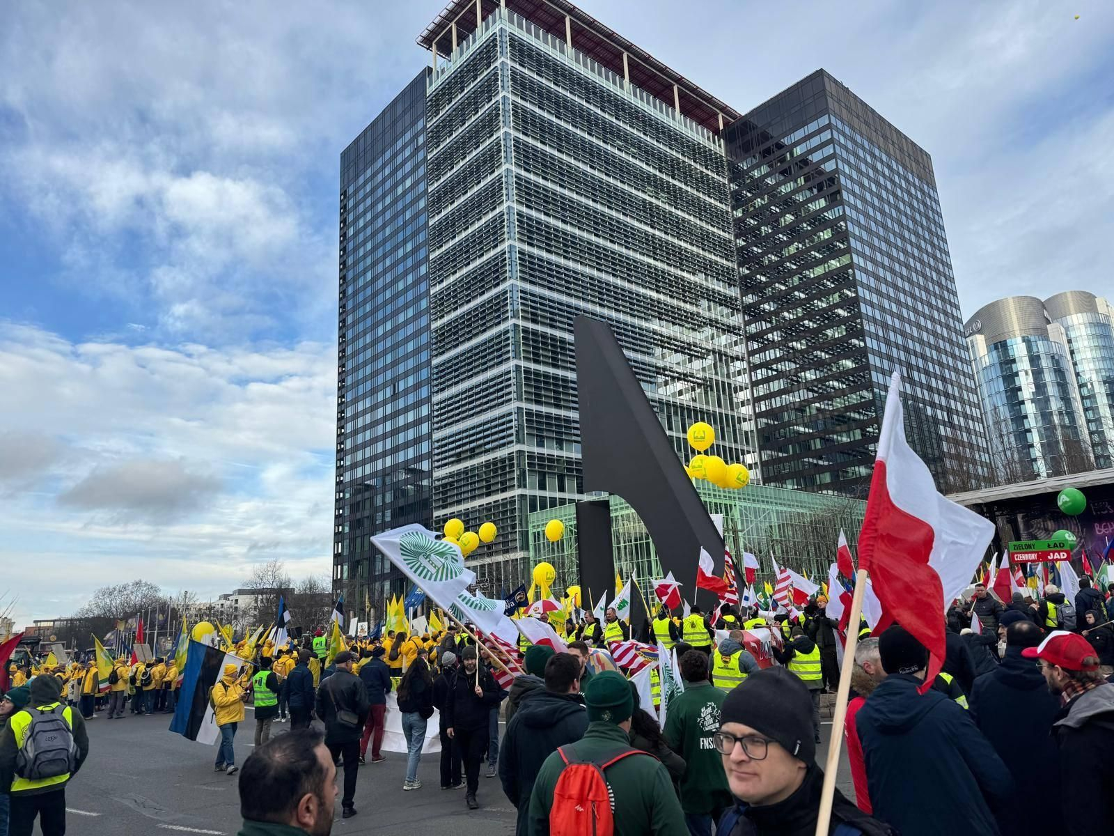 Manifestación en Bruselas de los agricultores.