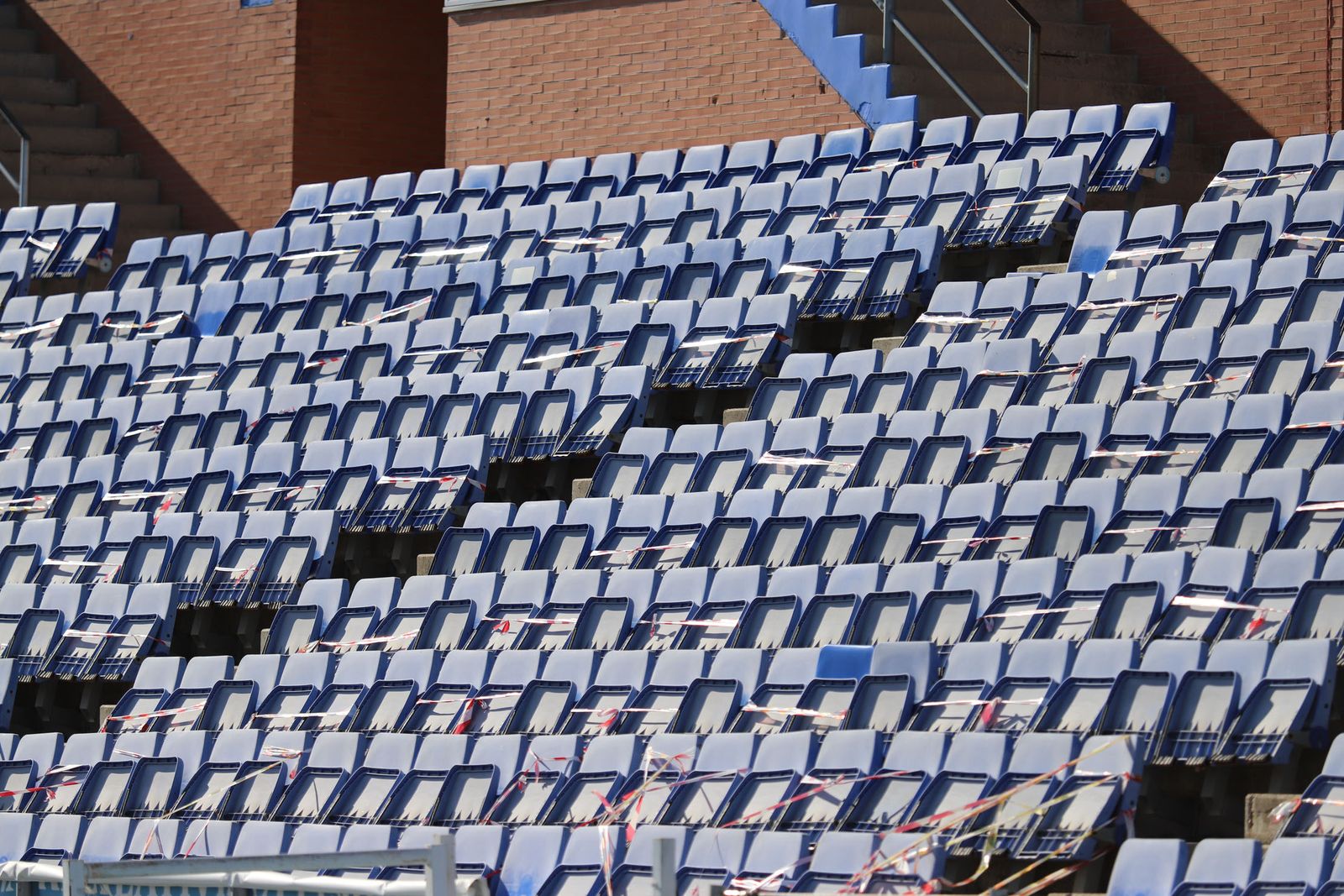 Las imágenes del Nuevo Colombino sin público por las restricciones del coronavirus