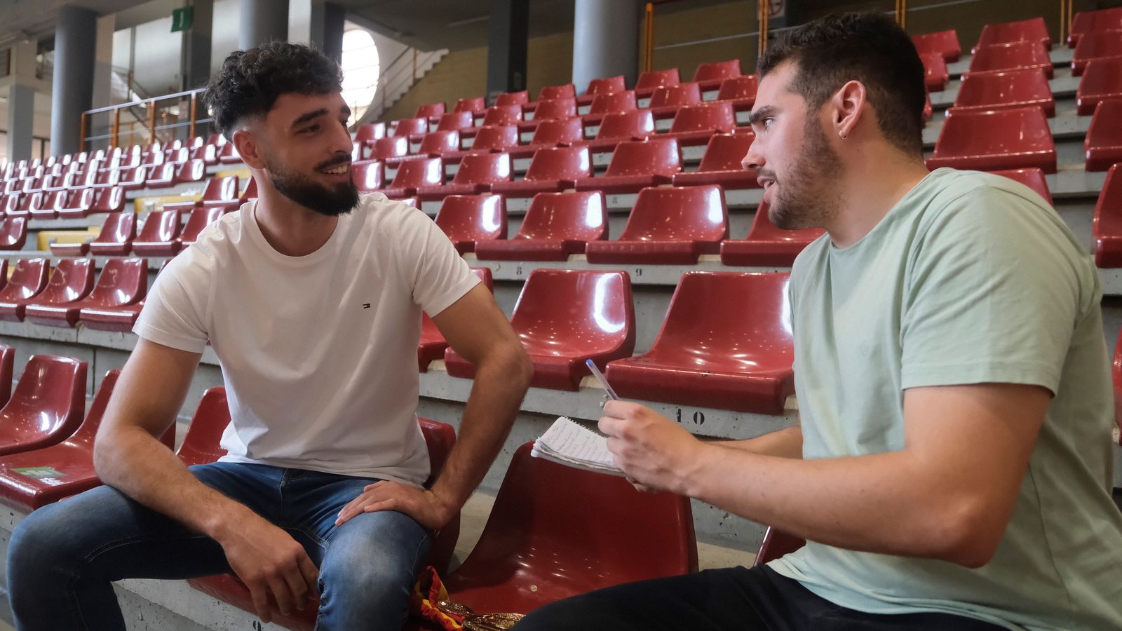 Navarro, en un momento de su entrevista con 'el Día'.