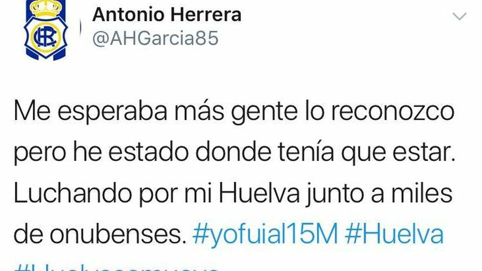 Uno de los 'tweets' de la jornada.