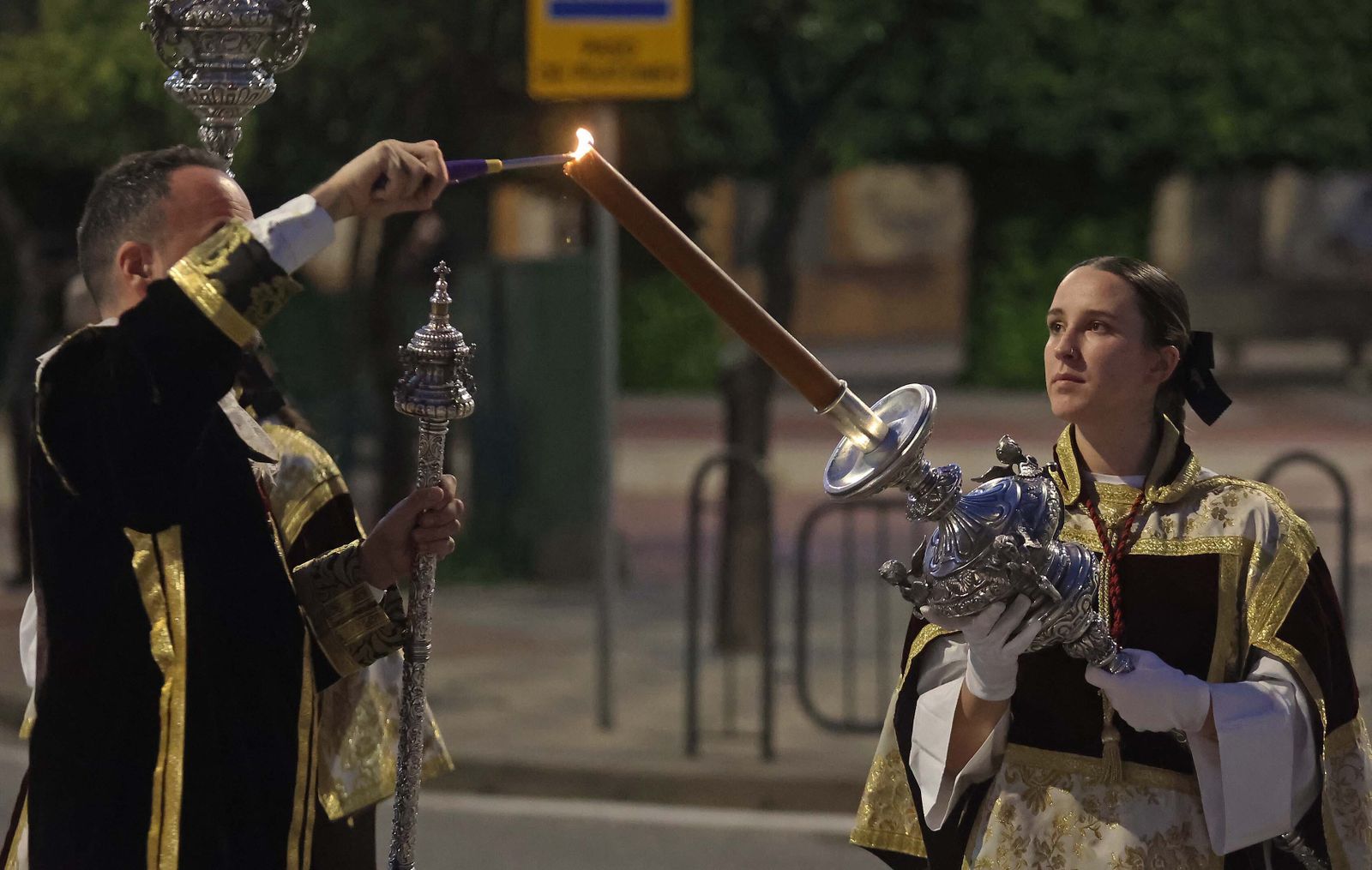 Imágenes del Vía Crucis oficial del Consejo Local de Hermandades y Cofradías de Algeciras