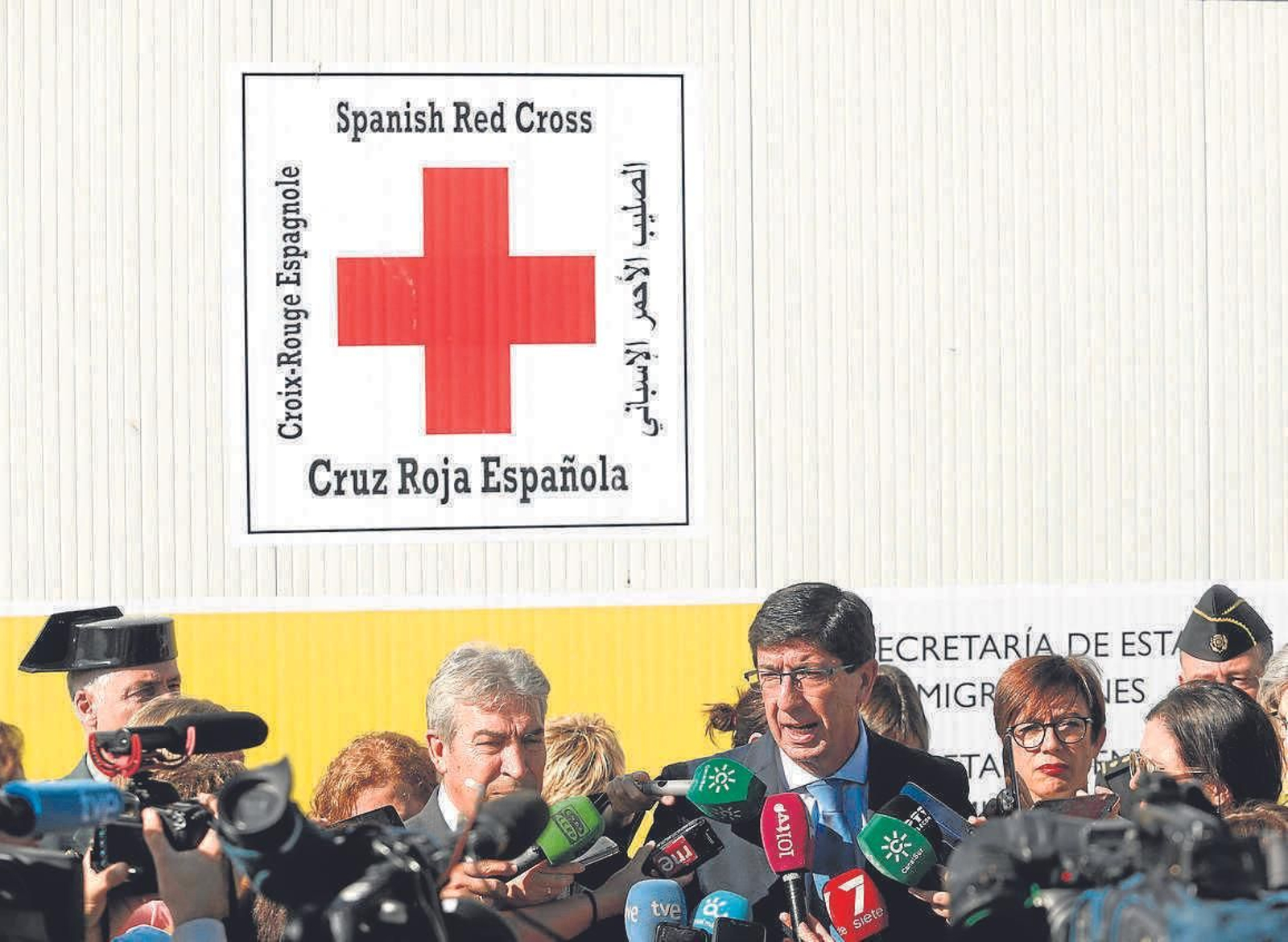 Juan Marín, esta mañana en un acto en Málaga.