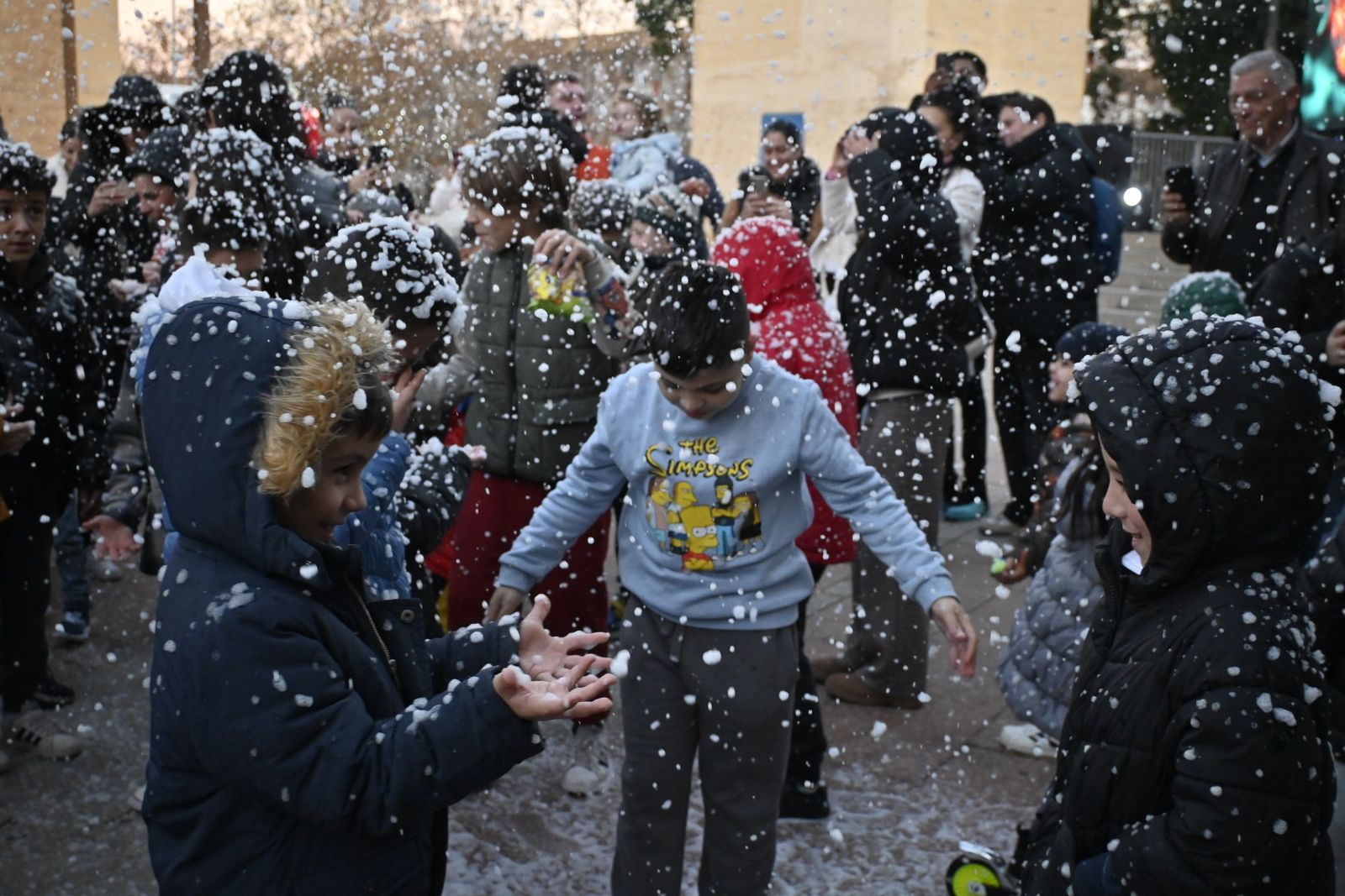 Las mejores fotografías de la nevada en el barrio de La Hispanidad