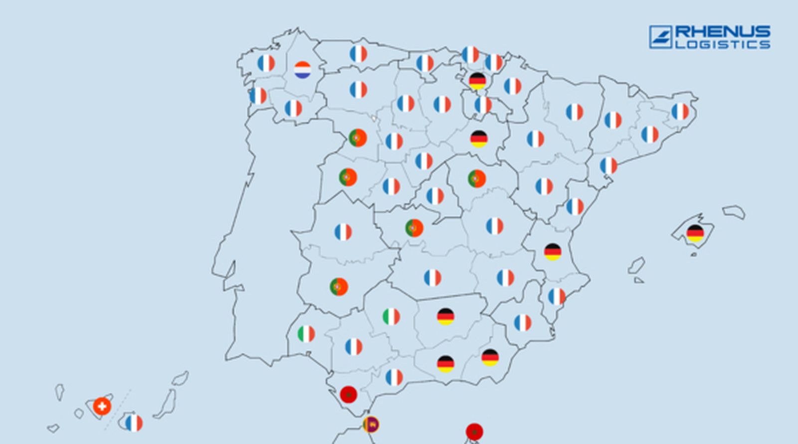 Mapa con las exportaciones por provincias
