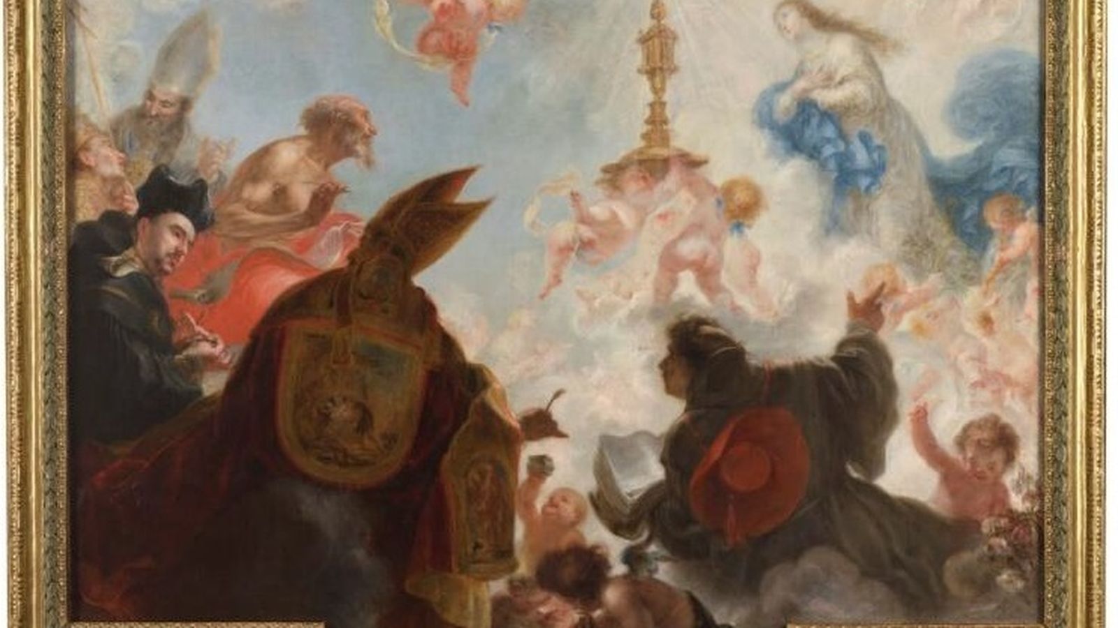 La pintura tras su restauración.