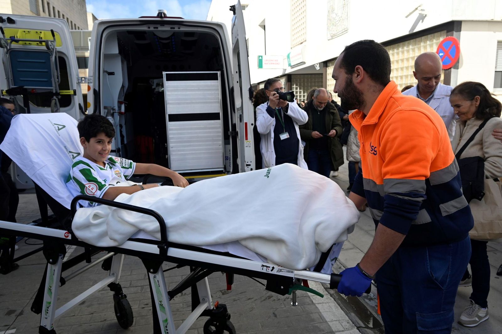 Salida niños heridos accidente Adamuz
