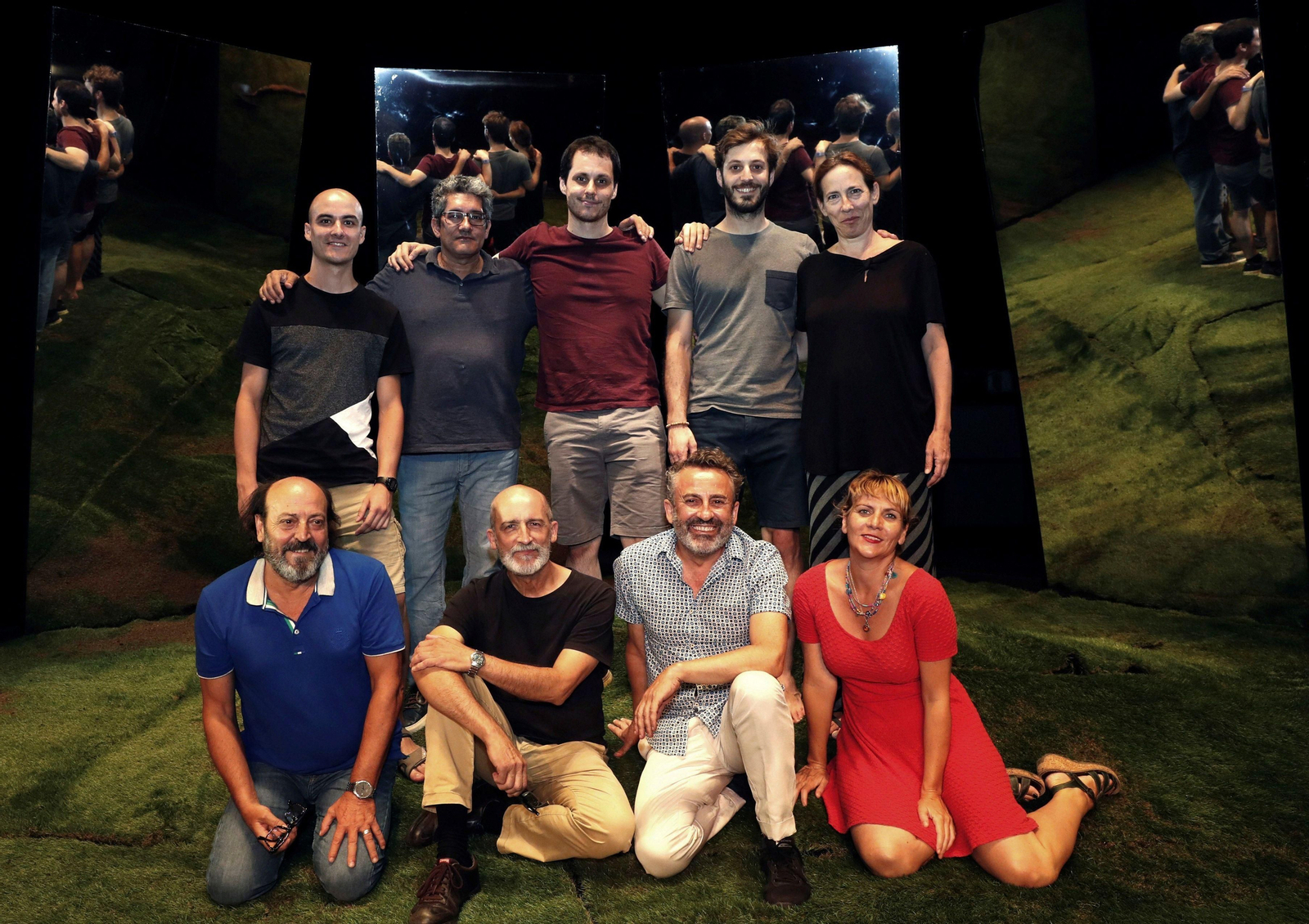 El equipo de 'Hamlet', de Teatro Clásico de Sevilla, fotografiado en el Teatro Fígaro de Madrid.