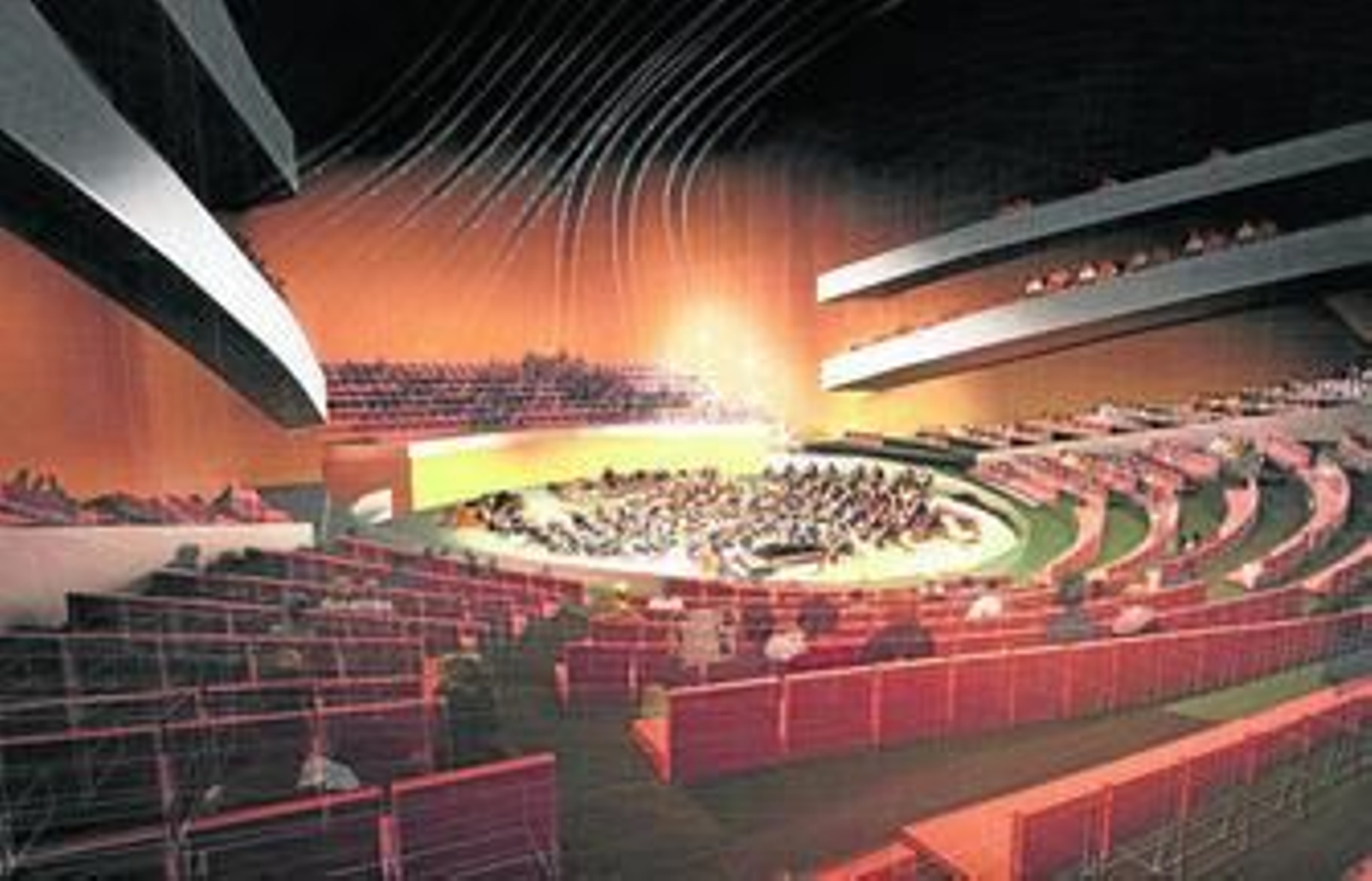 Diseño interior del Auditorio de Málaga.