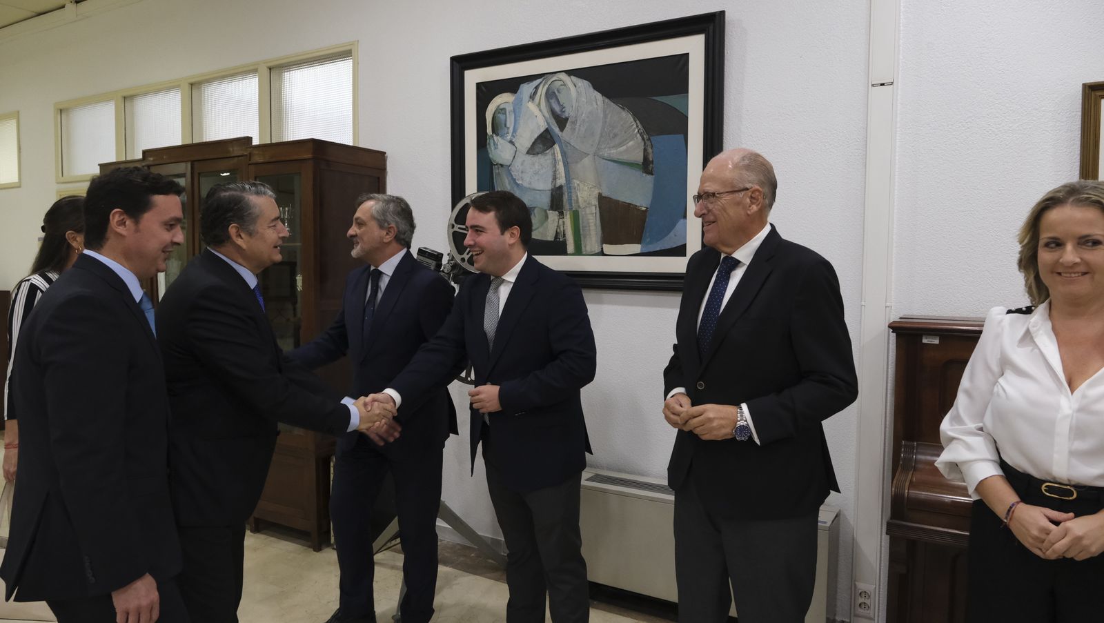 Imágenes de la visita del Consejero de Presidencia, Antonio Sanz, a la Diputación de Almería