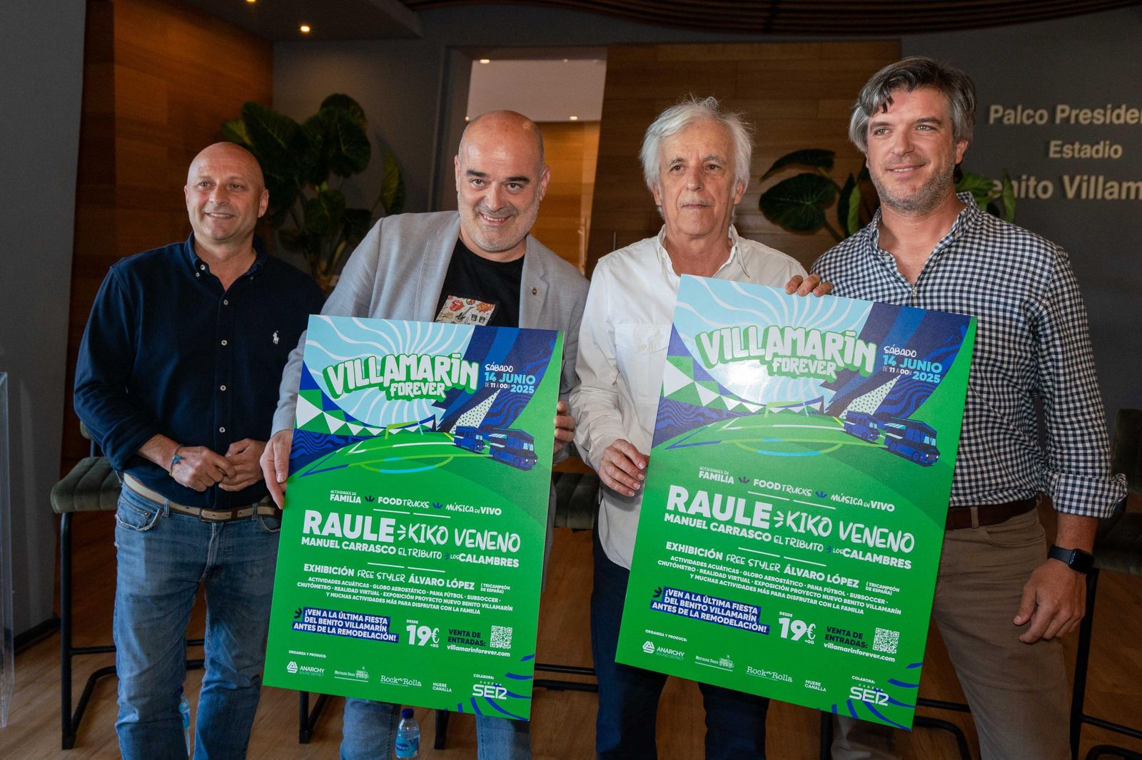 Presentación de 'Villamarín Forever' con cantantes como Kiko Veneno.