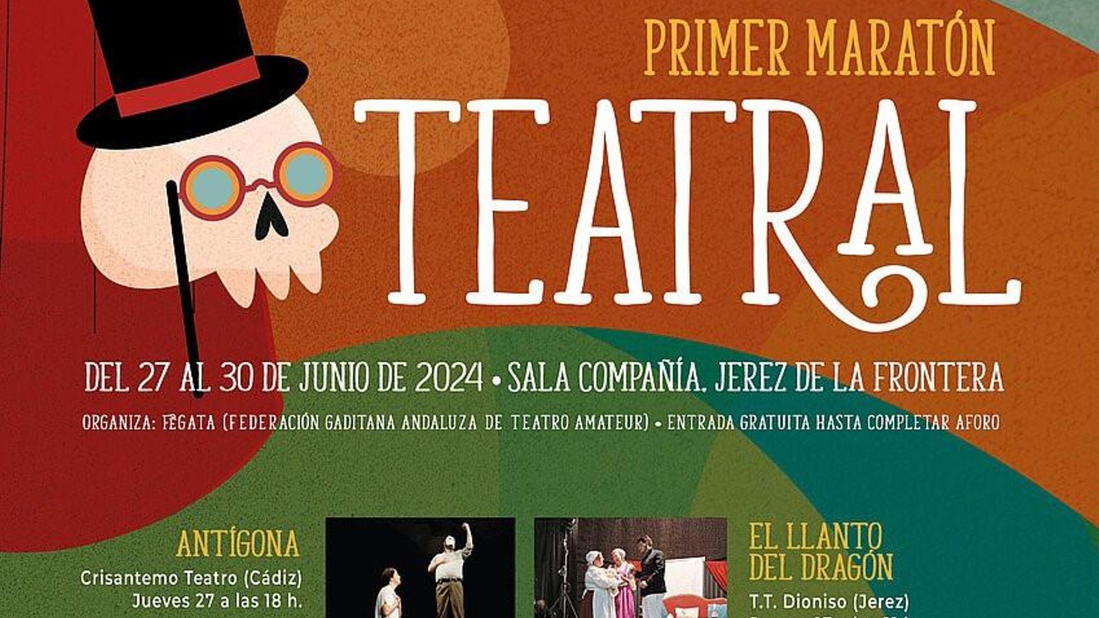 Cartel del Primer Maratón de Teatral