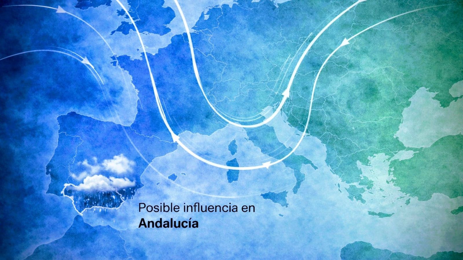 Ondulación acusada del jet stream tras una posible rotura del vórtice polar, con descenso de aire frío hacia Europa occidental y Andalucía bajo un escenario de mayor inestabilidad.
