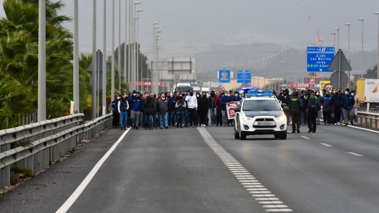Cuarta jornada de huelga del metal en el Campo de Gibraltar