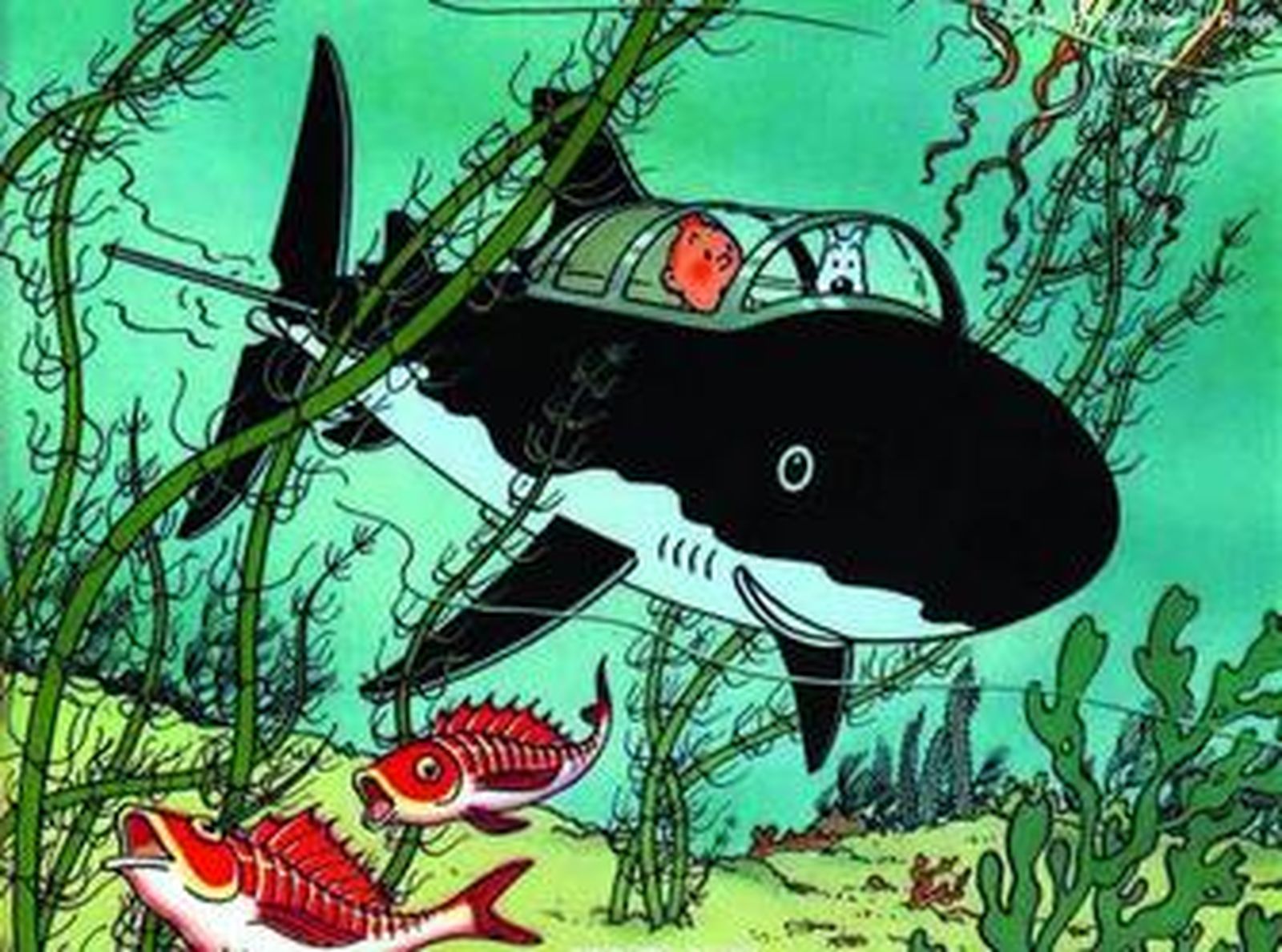 El intrépido reportero, en la portada de 'El tesoro de Rackham el Rojo'.