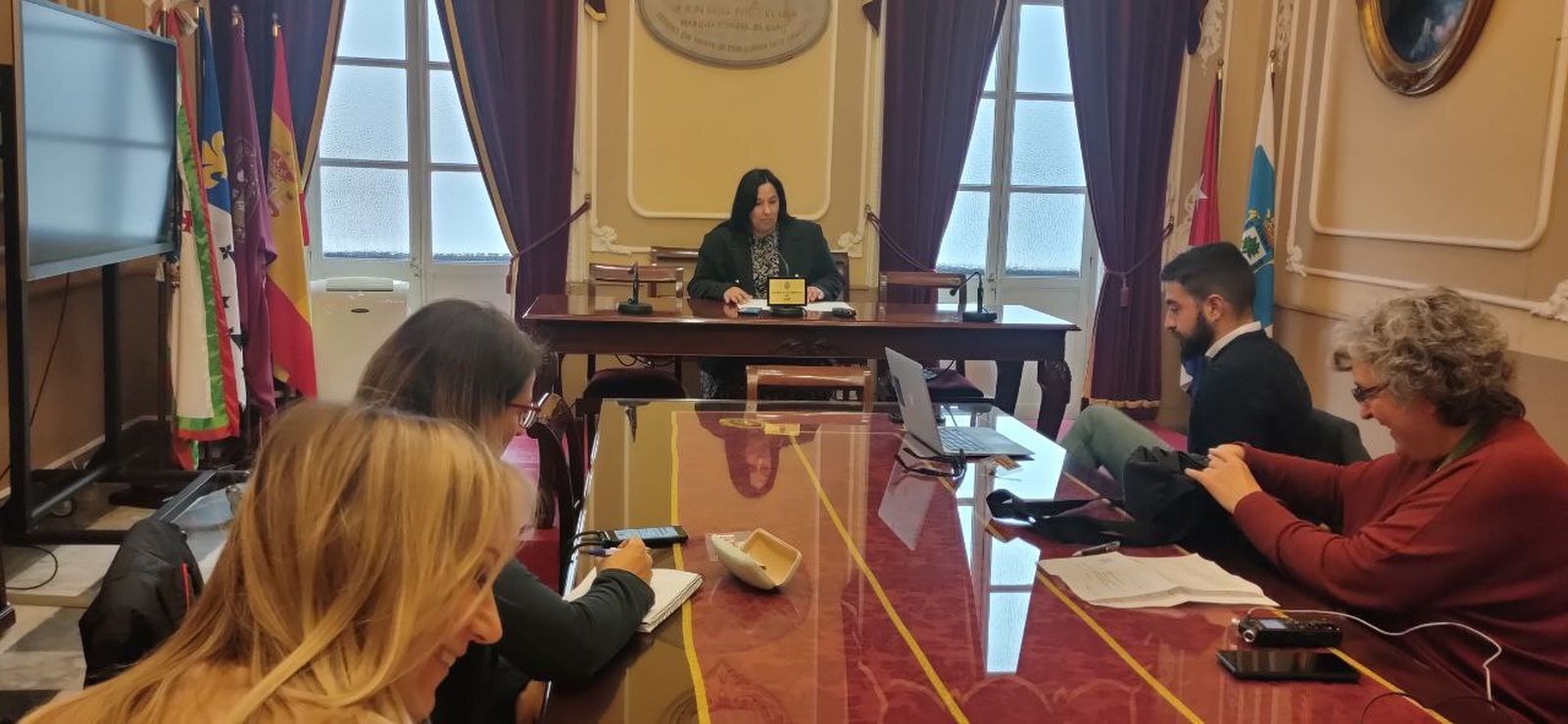 La concejala Ana Fernández, en la Junta de Gobierno de este viernes.