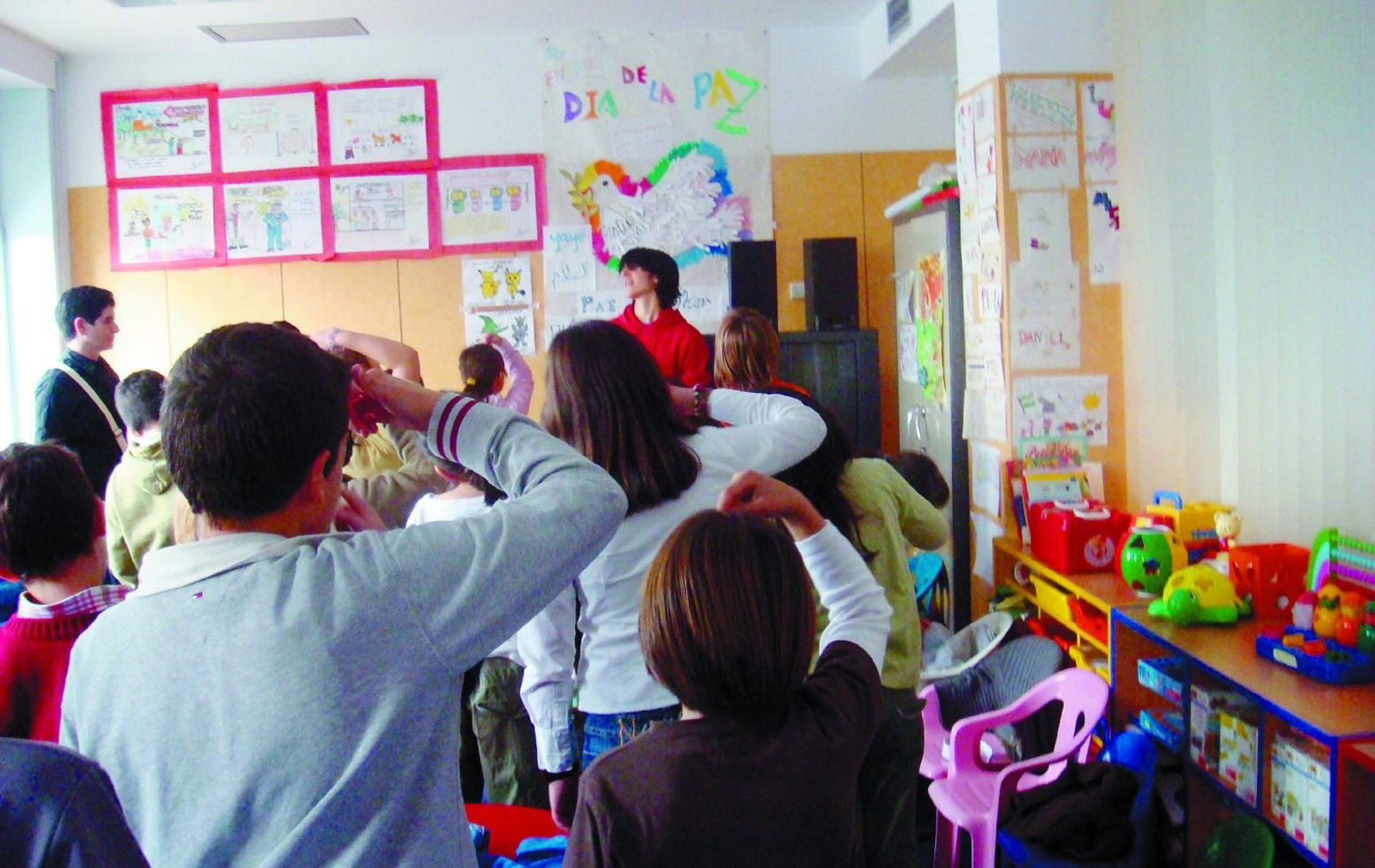 Alumnos en un colegio.
