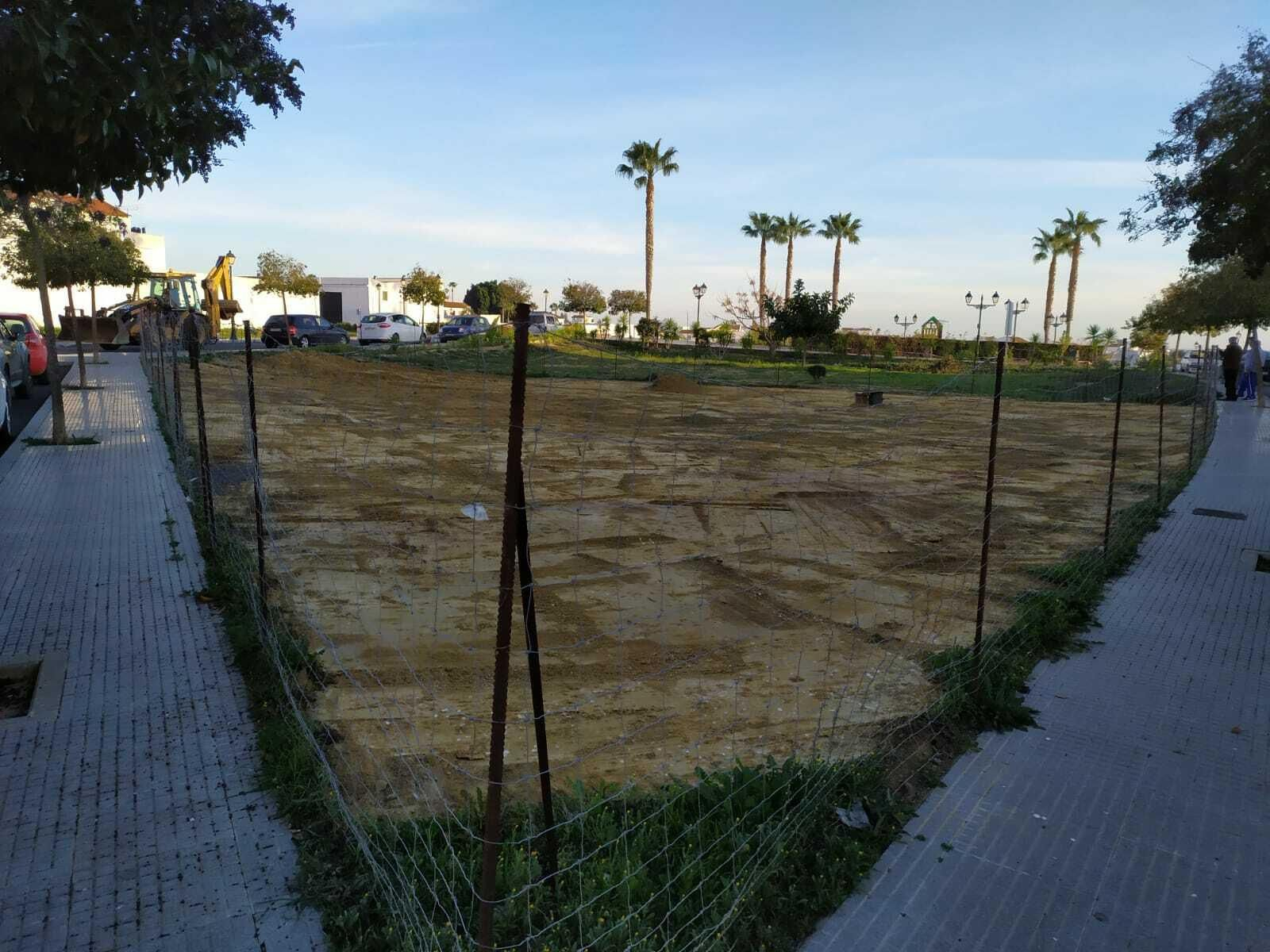 Terreno cedido para la casa de hermandad.