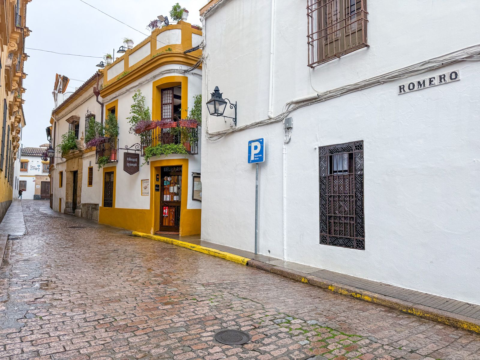 Las fuertes rachas de viento y la lluvia dejan las calles de Córdoba vacías