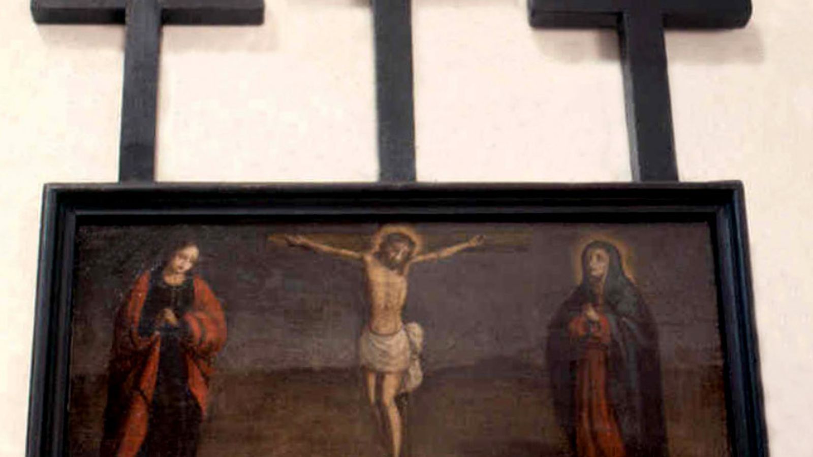 II Estación ('Jesús muere en la Cruz') del Vía Crucis que se expone en la iglesia conventual, obra del siglo XVII.